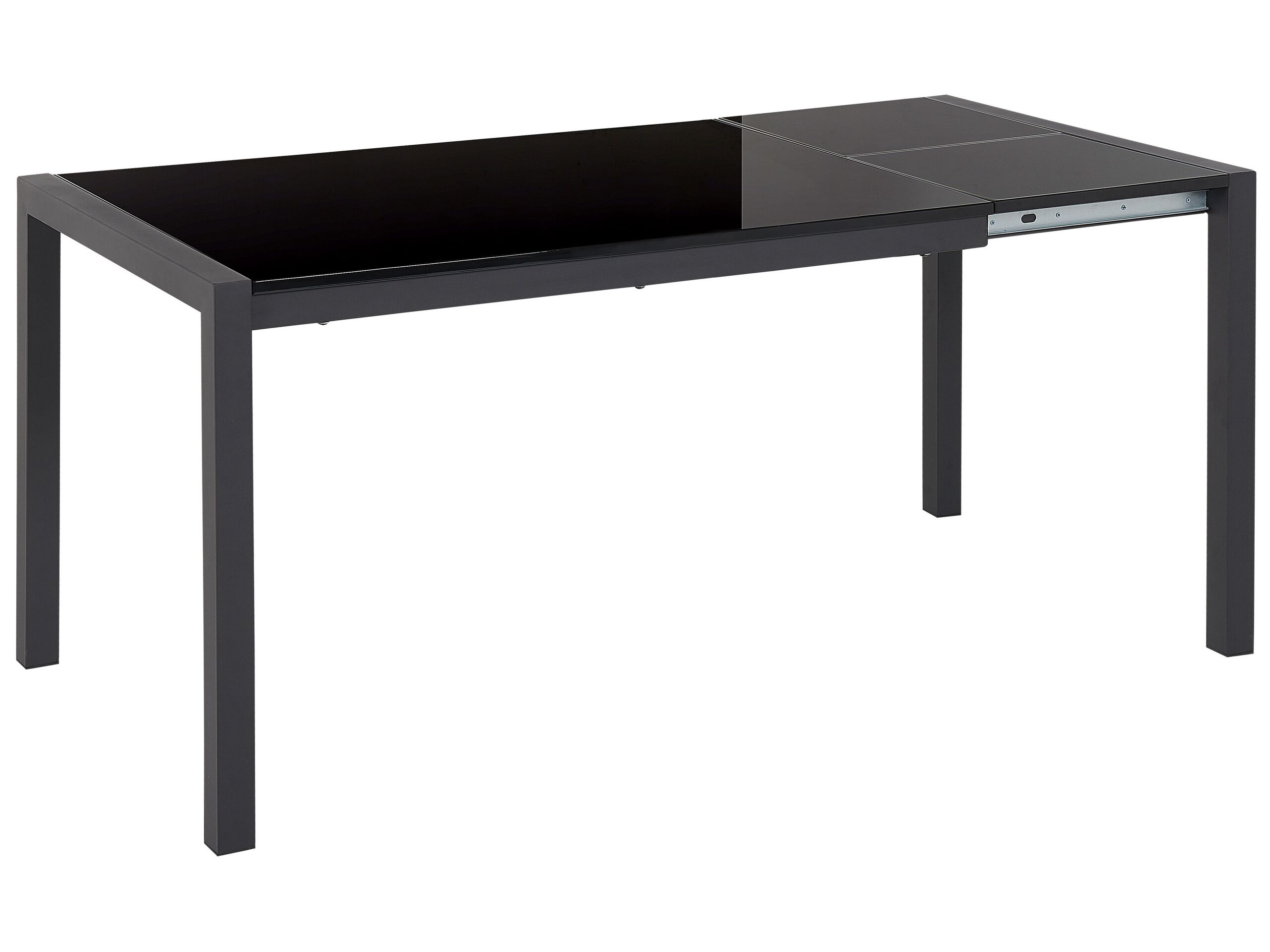 Extending Dining Table 120/160 x 80 cm Black GRANADA - Gemini Interiors