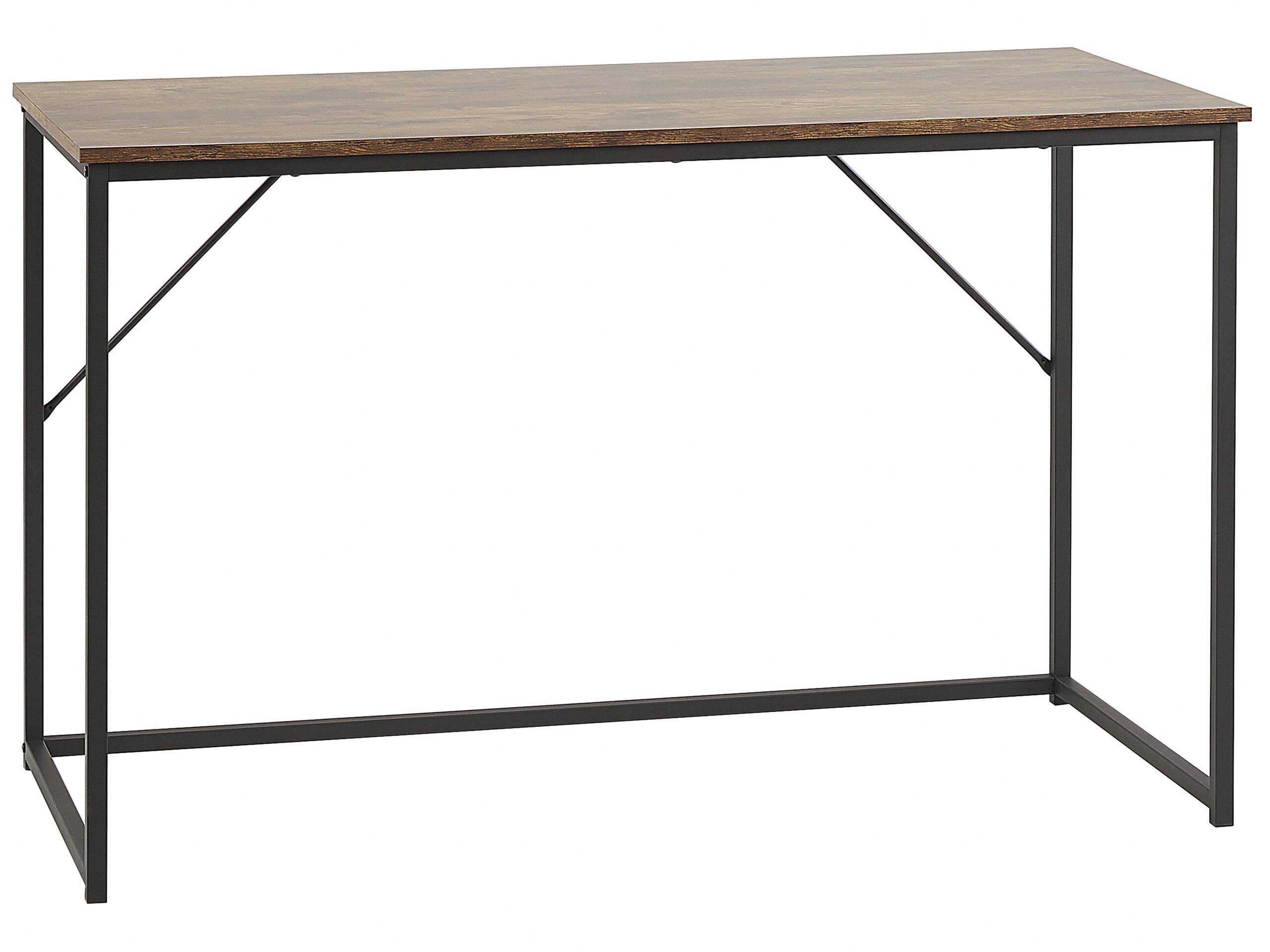 Home Office Desk 120 x 55 cm Dark Wood PEMBRO - Gemini Interiors