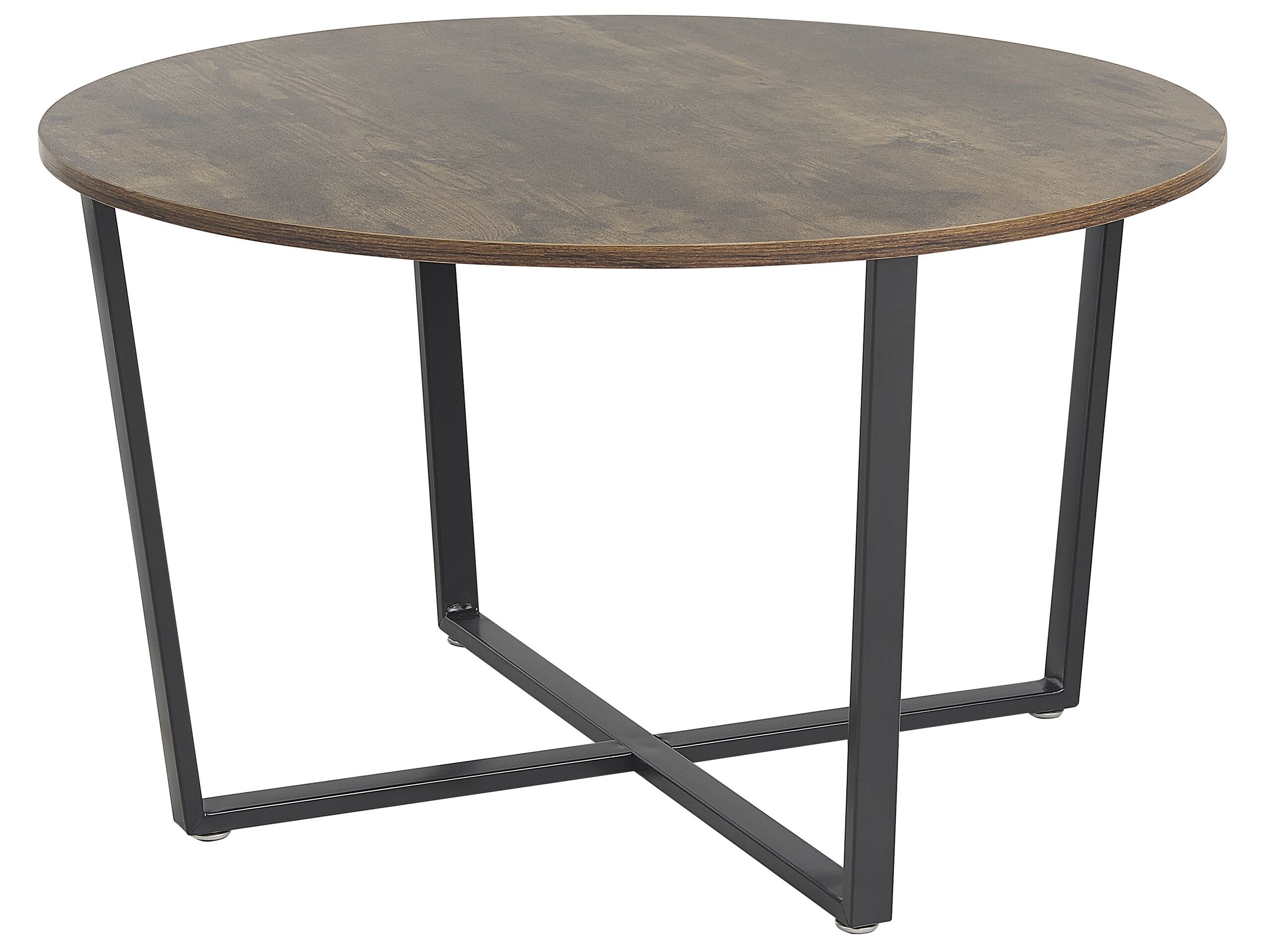 Coffee Table Dark Wood with Black ORICK - Gemini Interiors