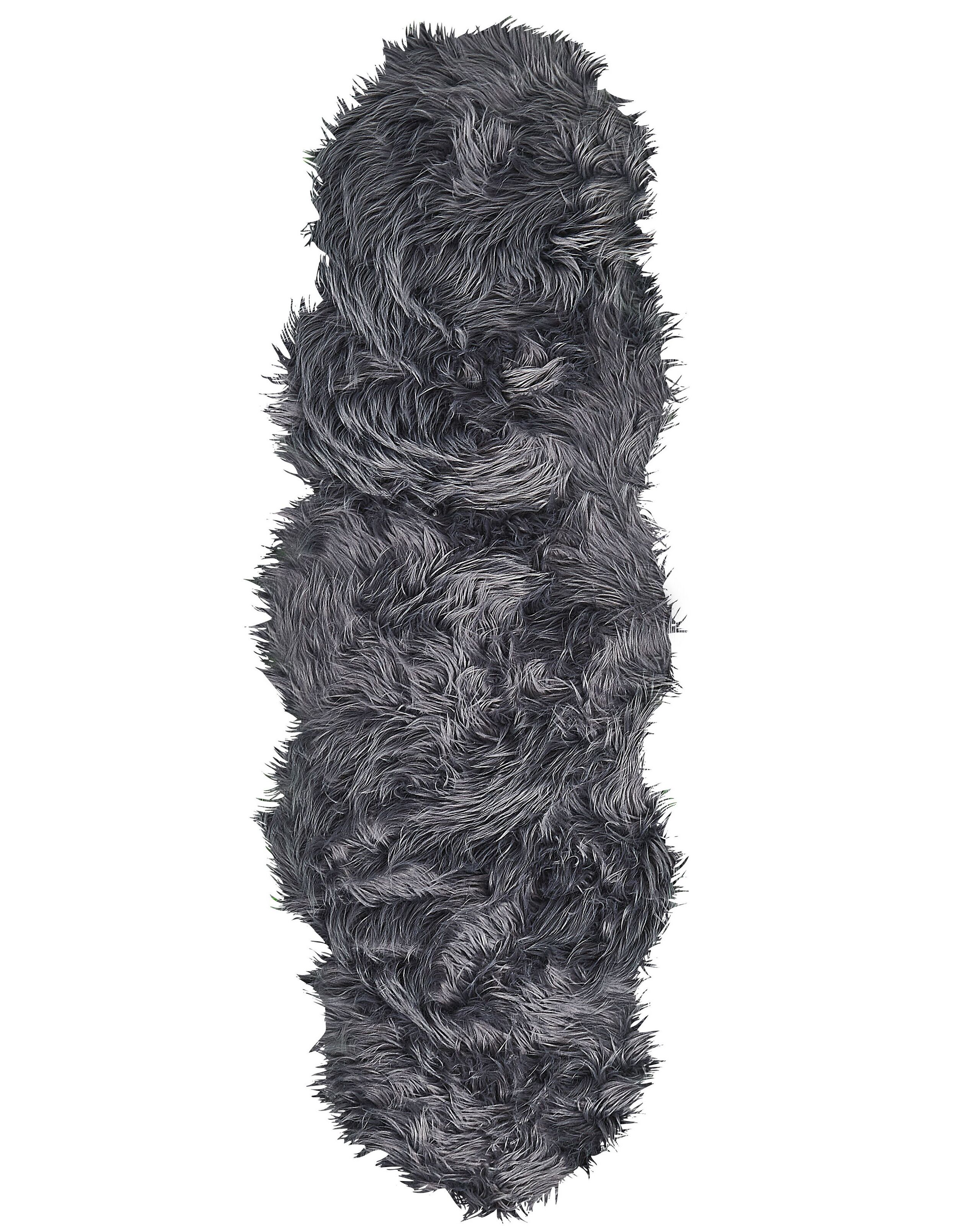 Faux Sheepskin Rug Grey MAMUNGARI - Gemini Interiors