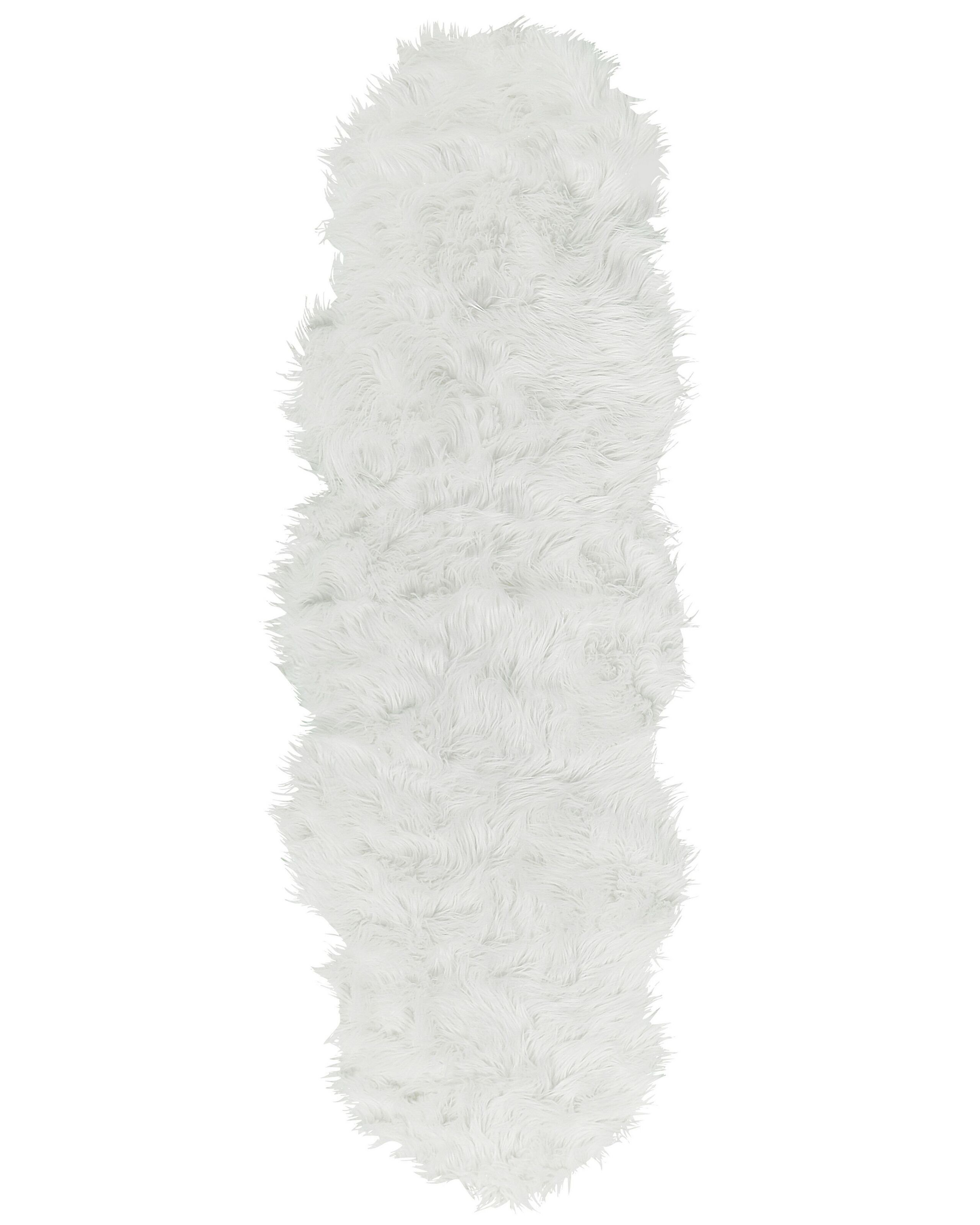 Faux Sheepskin Rug White MAMUNGARI - Gemini Interiors