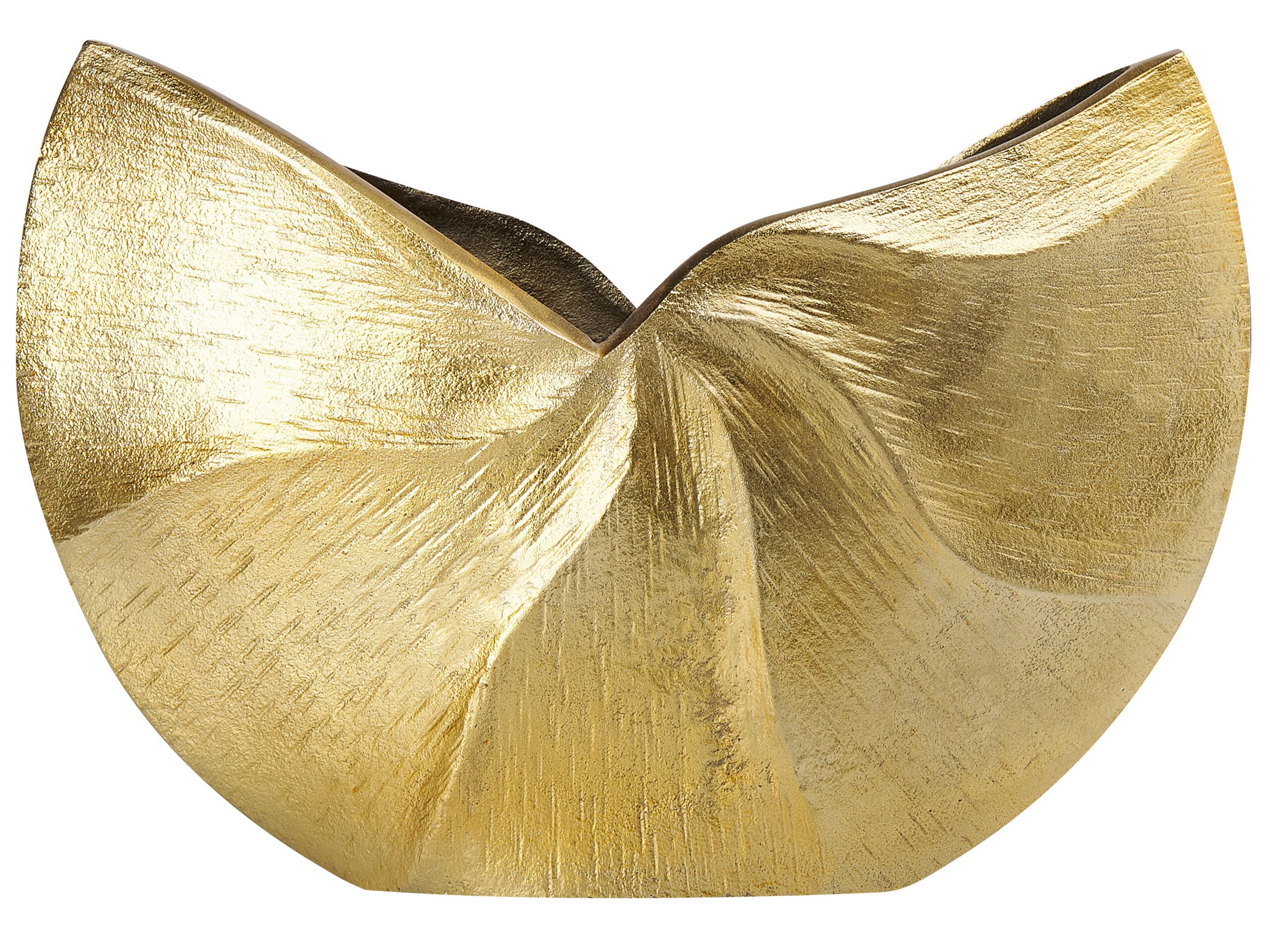 Aluminium Flower Vase 26 Gold HATTUSA - Gemini Interiors