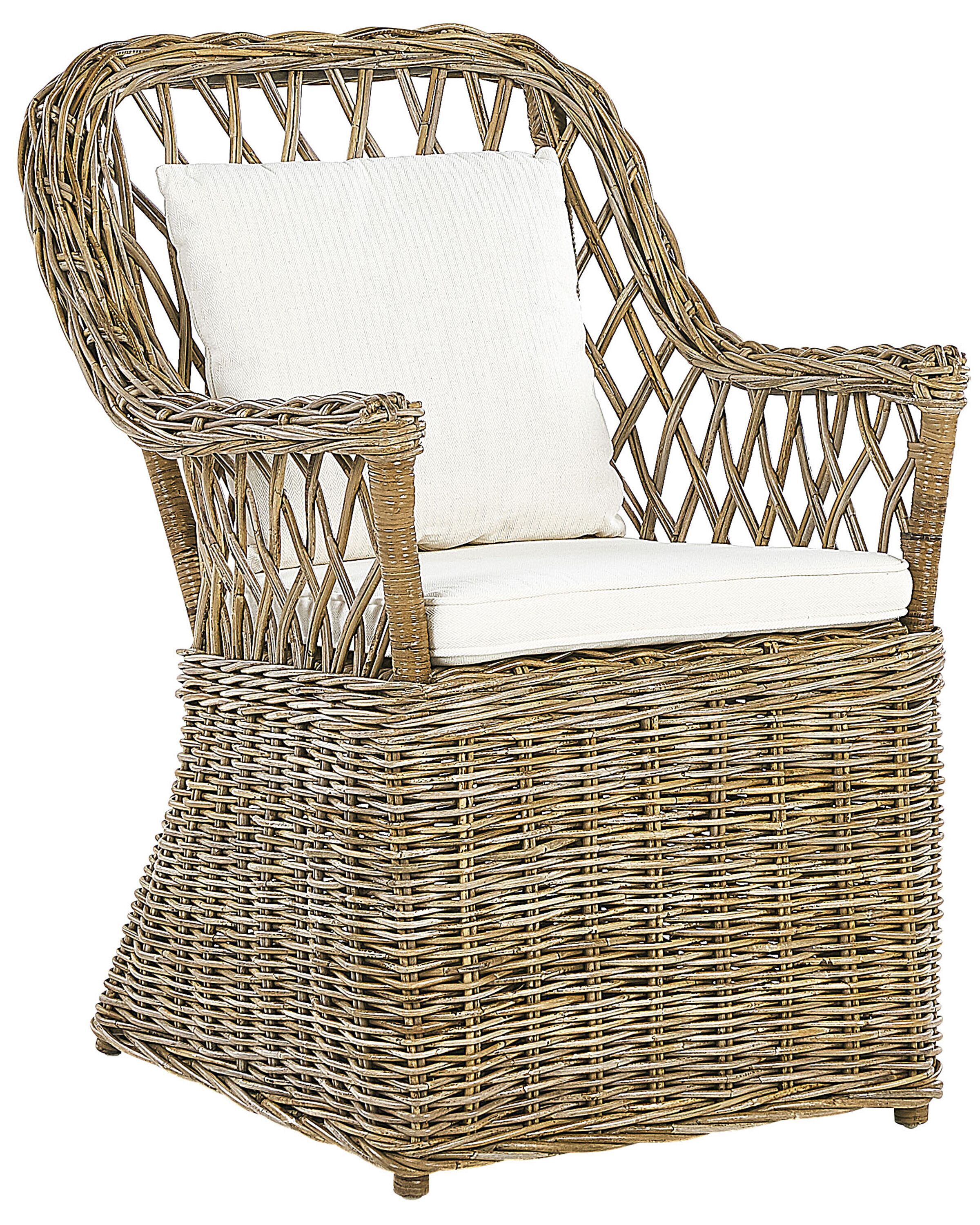 Rattan Garden Chair Natural MAROS - Gemini Interiors