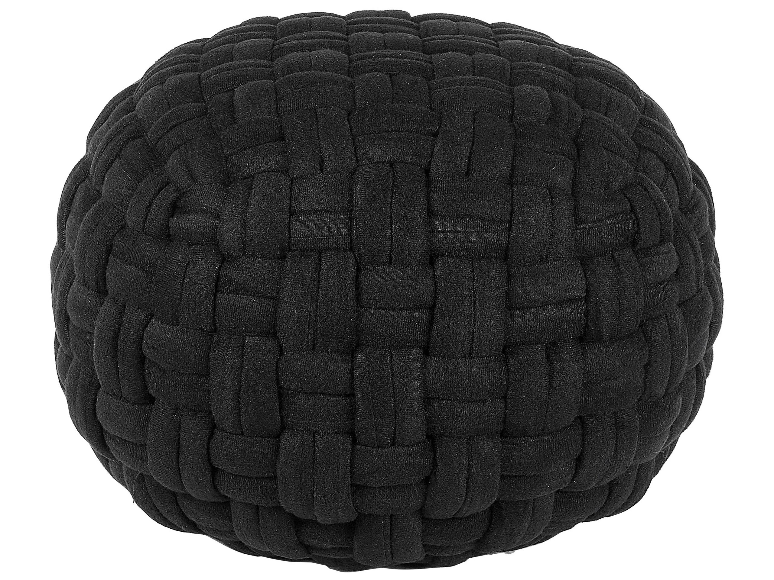 Velvet Pouffe Ottoman 45 x 35 cm Black HOPA - Gemini Interiors
