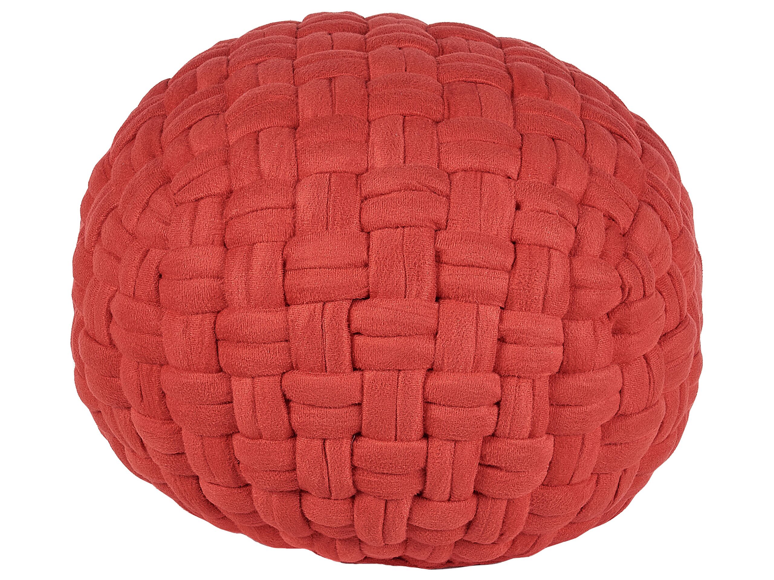 Velvet Pouffe Ottoman 45 x 35 cm Red HOPA - Gemini Interiors