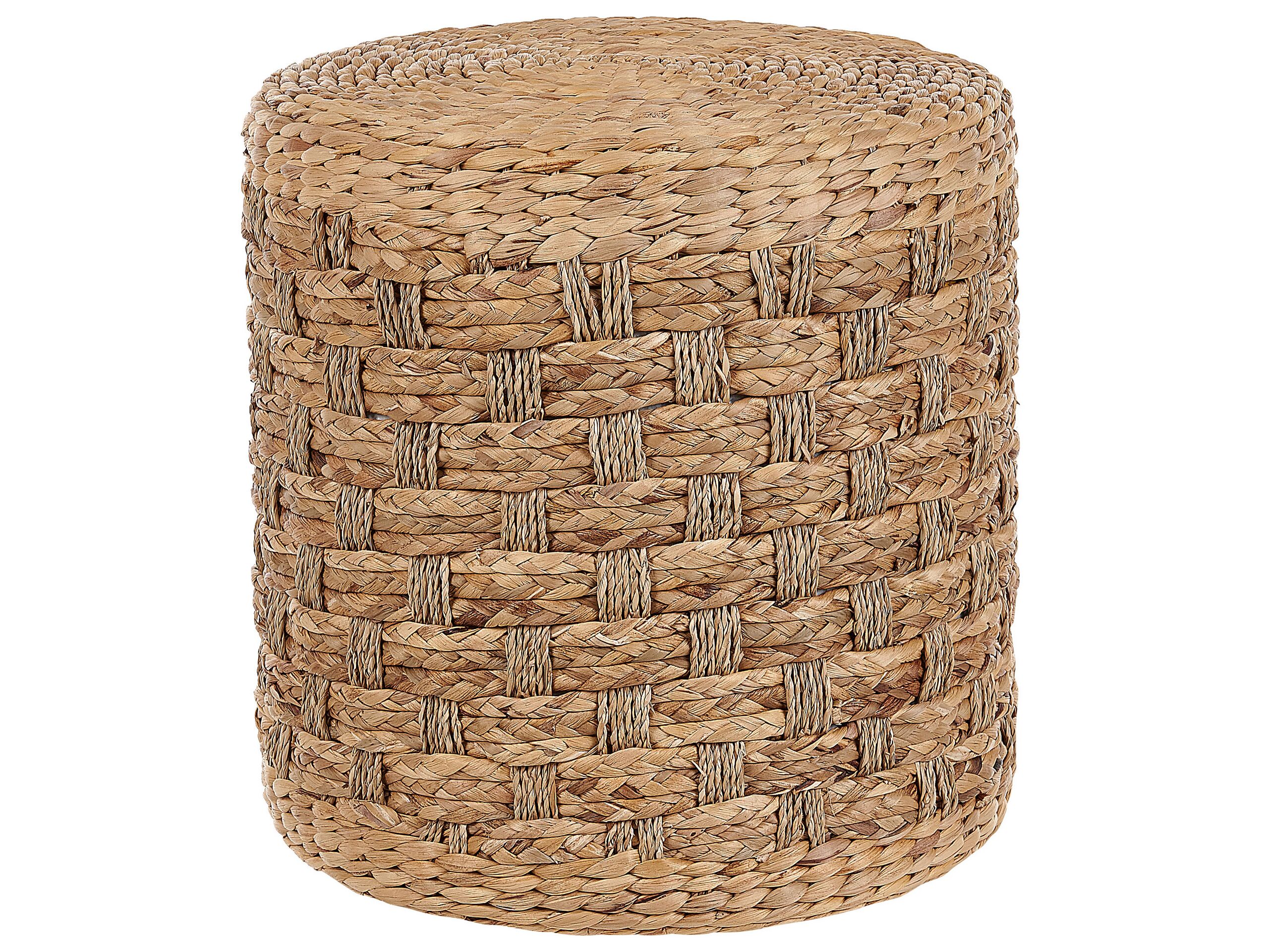 Wicker Pouffe Natural BASSLET - Gemini Interiors