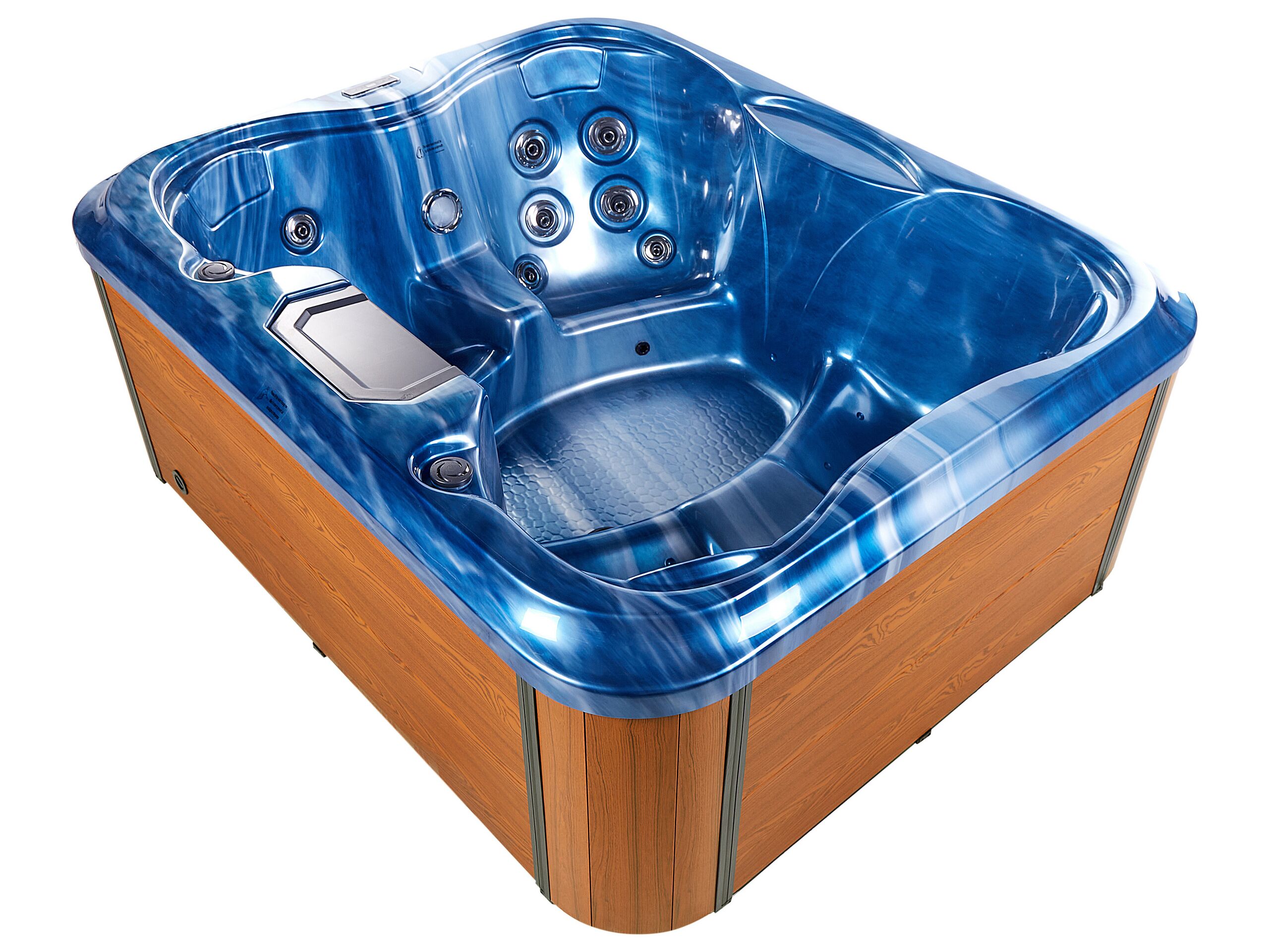 Square Hot Tub with LED Blue ARCELIA - Gemini Interiors