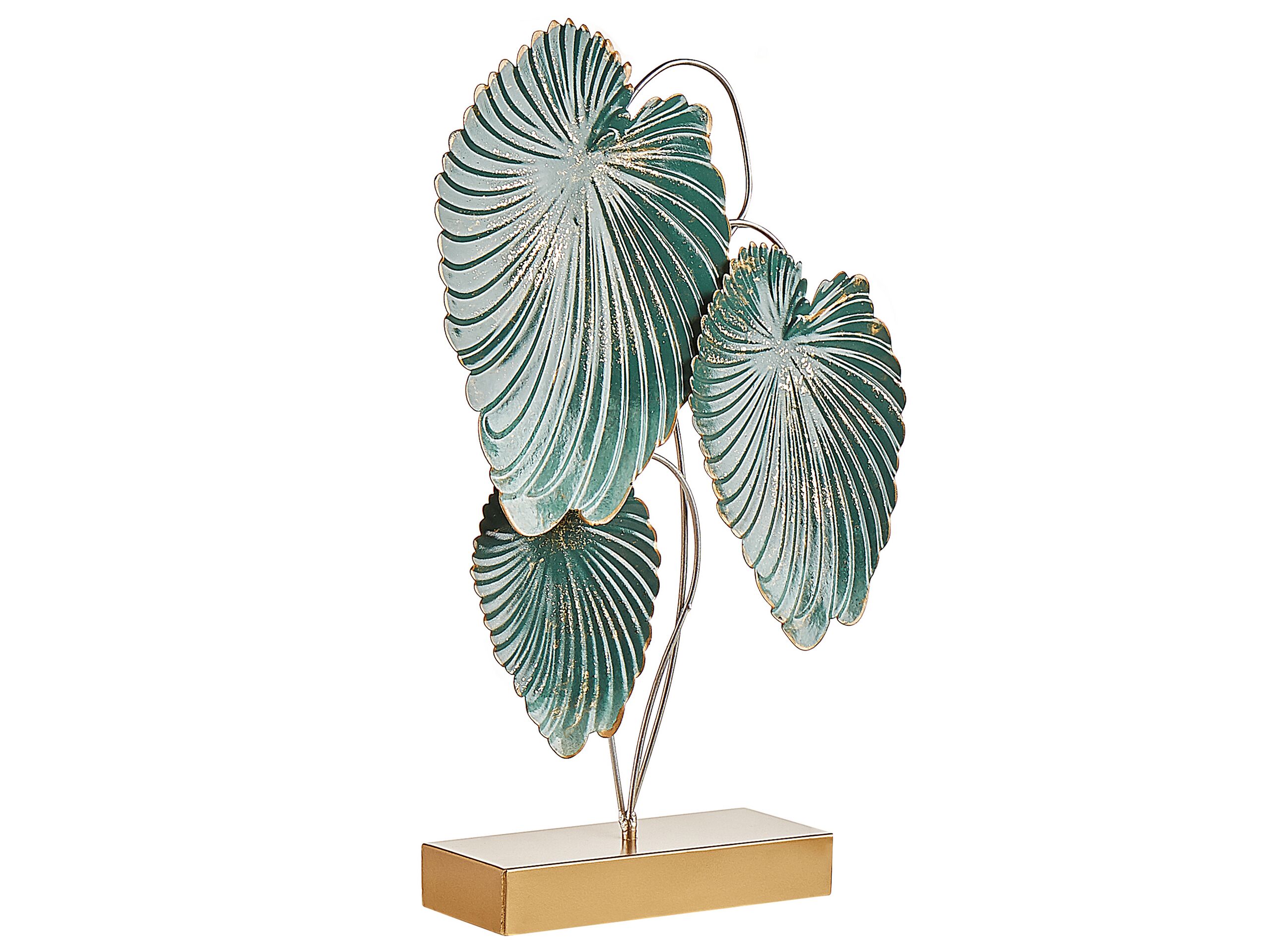Decorative Figurine Leaves Gold and Teal SODIUM - Gemini Interiors