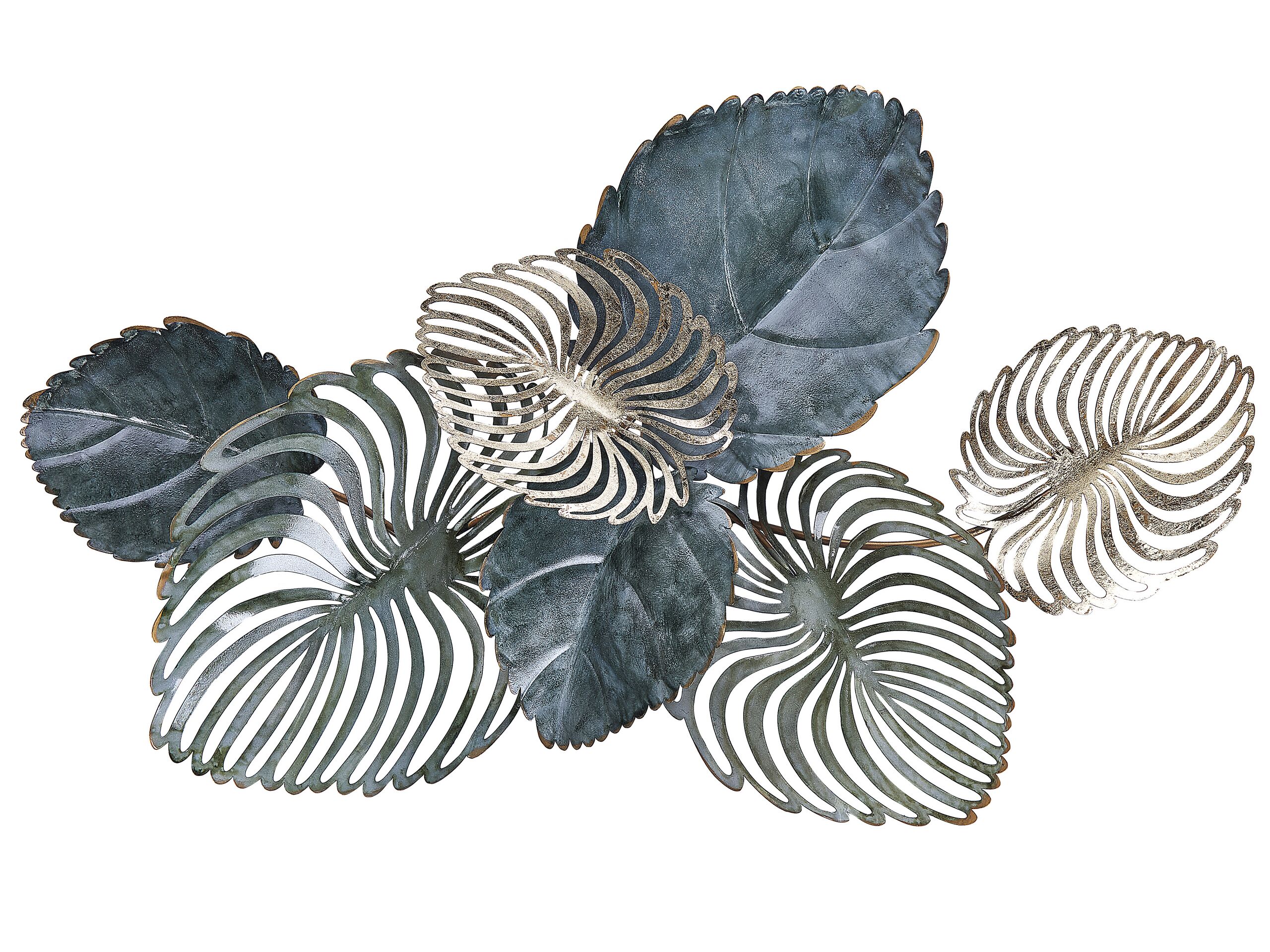 Wall DÃ cor Leaves Gold and Teal MAGNESIUM - Gemini Interiors