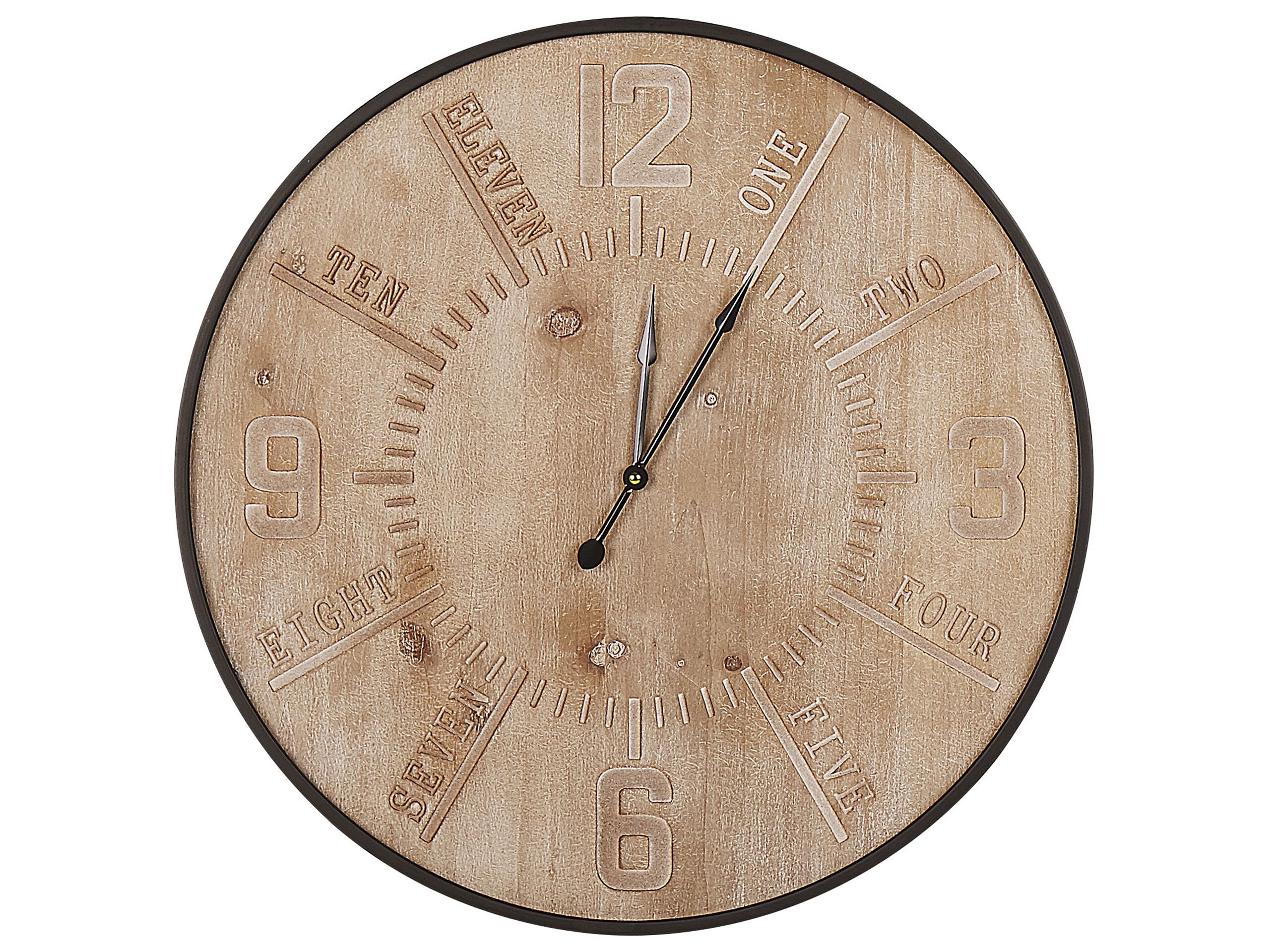 Wall Clock 60cm Light Wood - Gemini Interiors
