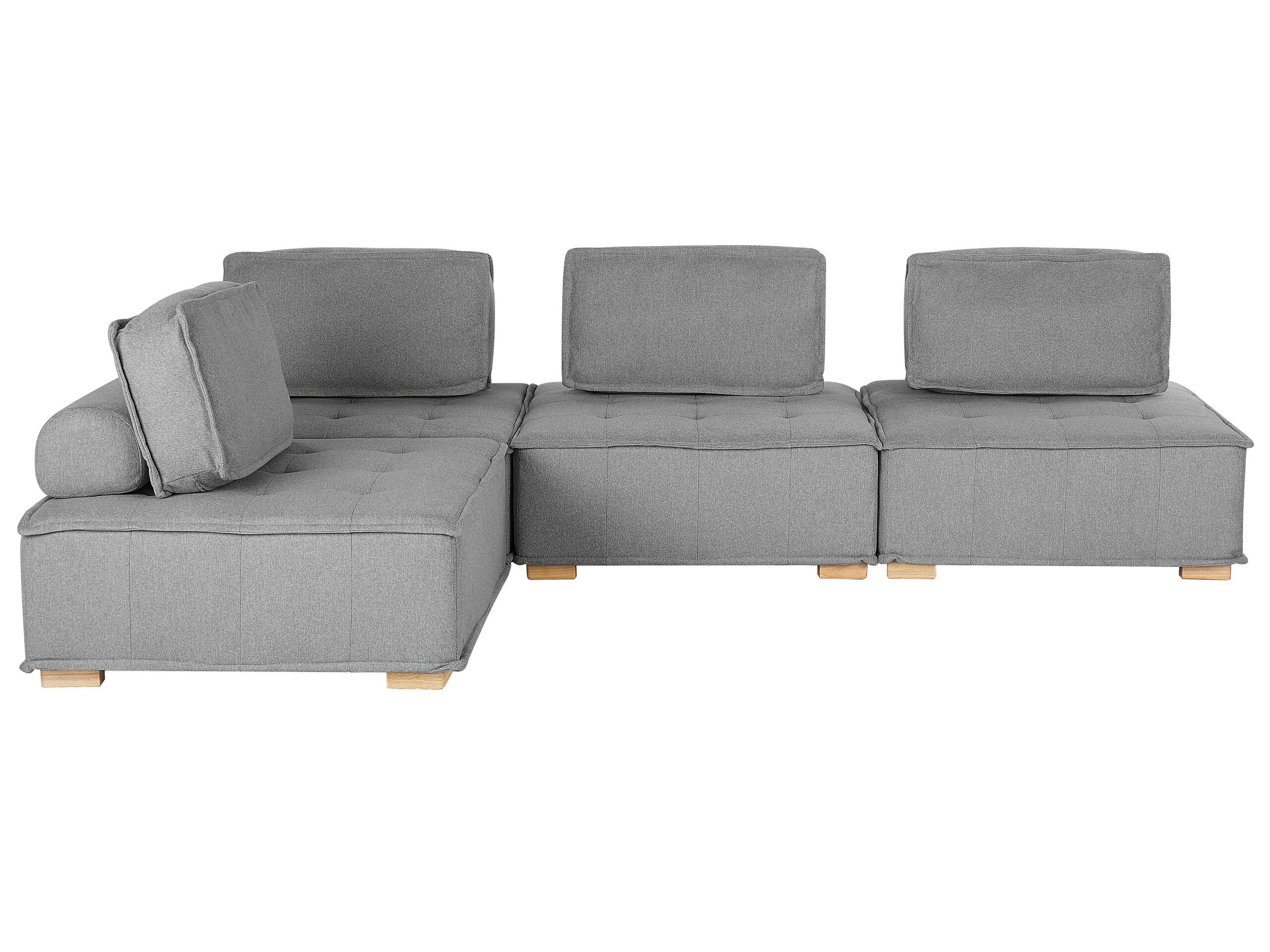 4 Seater Modular Fabric Corner Sofa Grey TIBRO - Gemini Interiors