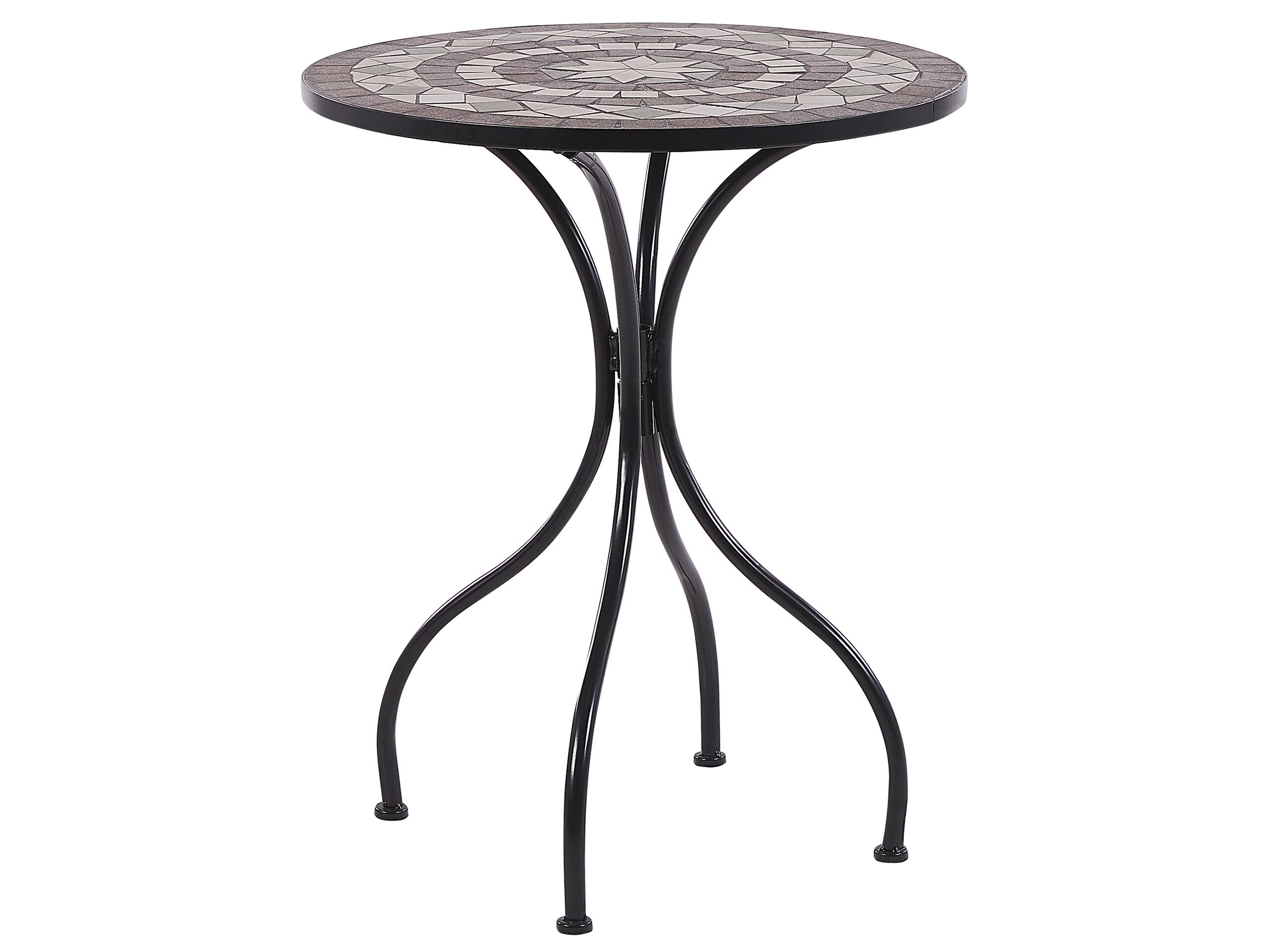 Metal Garden Bistro Table Ã ̧ 60 cm Black CARIATI - Gemini Interiors