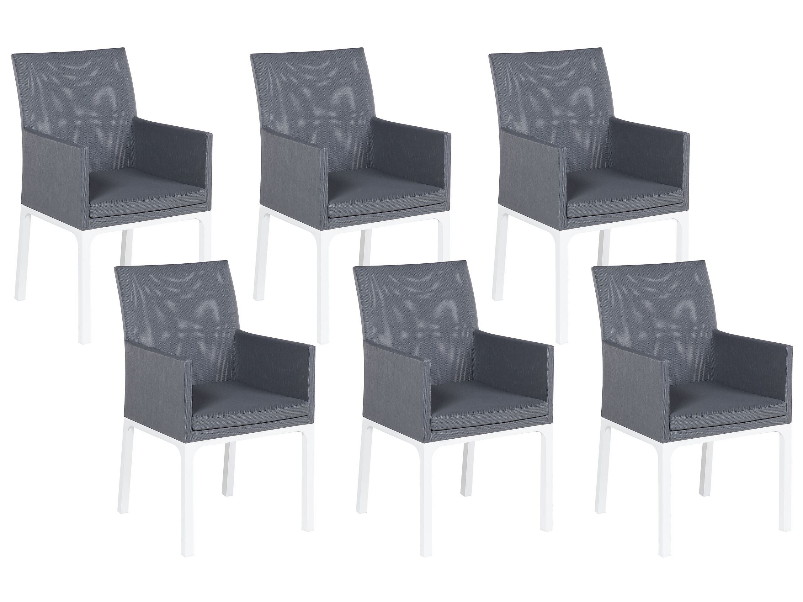 Set of 6 Garden Chairs Grey BACOLI - Gemini Interiors
