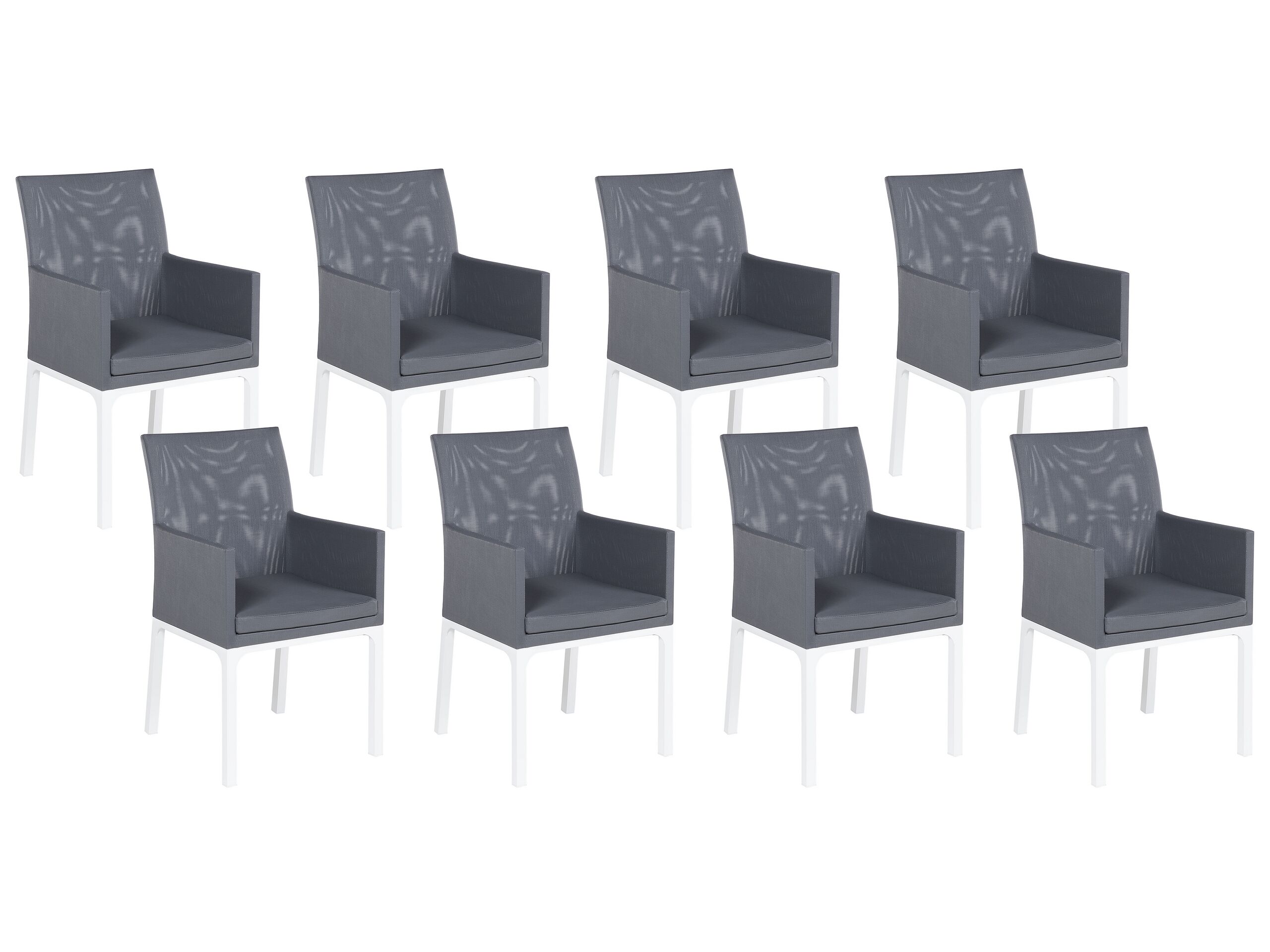 Set of 8 Garden Chairs Grey BACOLI - Gemini Interiors