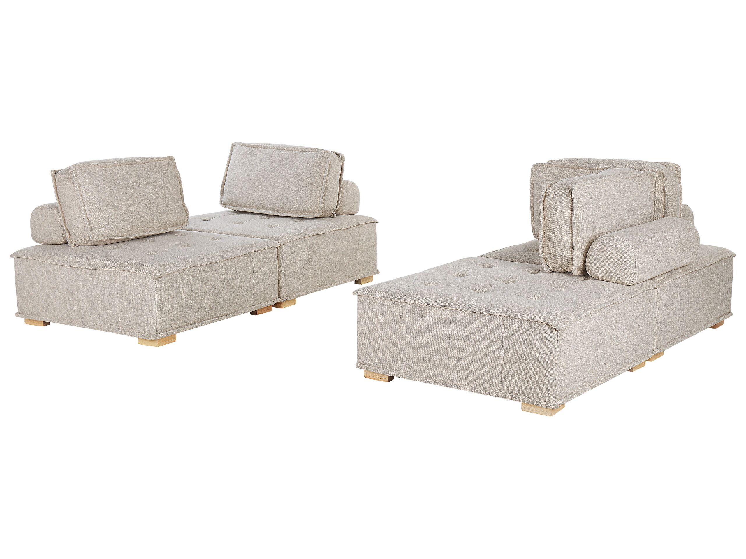 Modular Fabric Sofa Set Beige TIBRO - Gemini Interiors