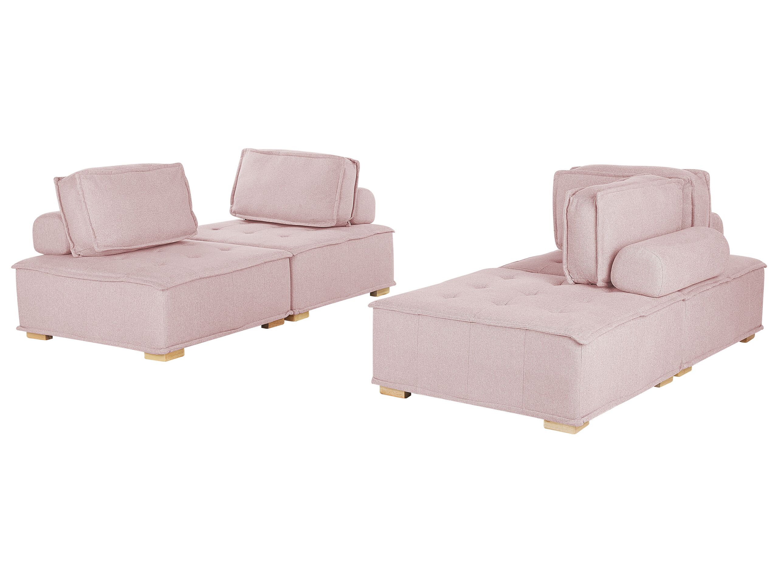 Modular Fabric Sofa Set Pink TIBRO - Gemini Interiors