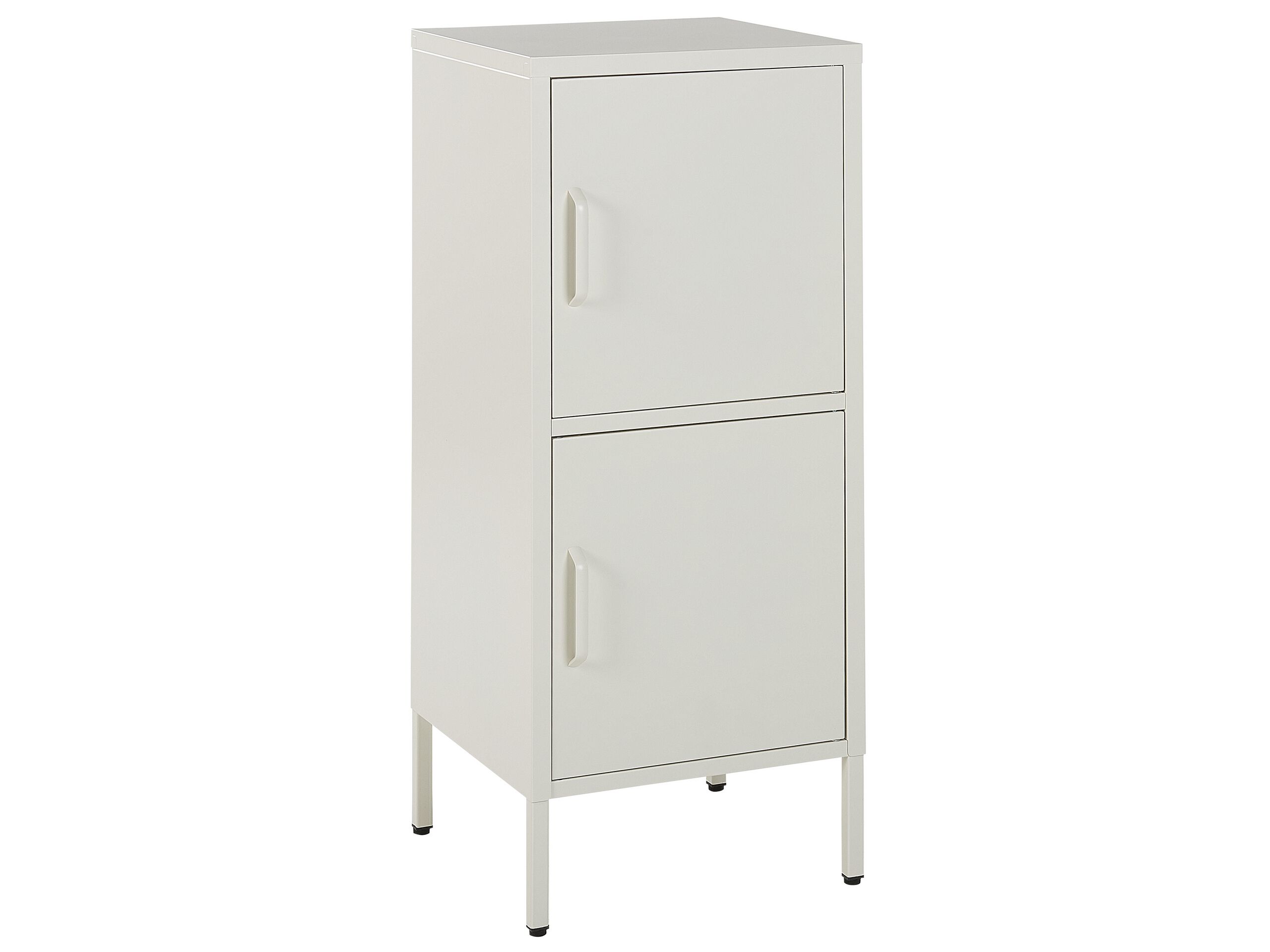 2 Door Metal Storage Cabinet White HURON - Gemini Interiors
