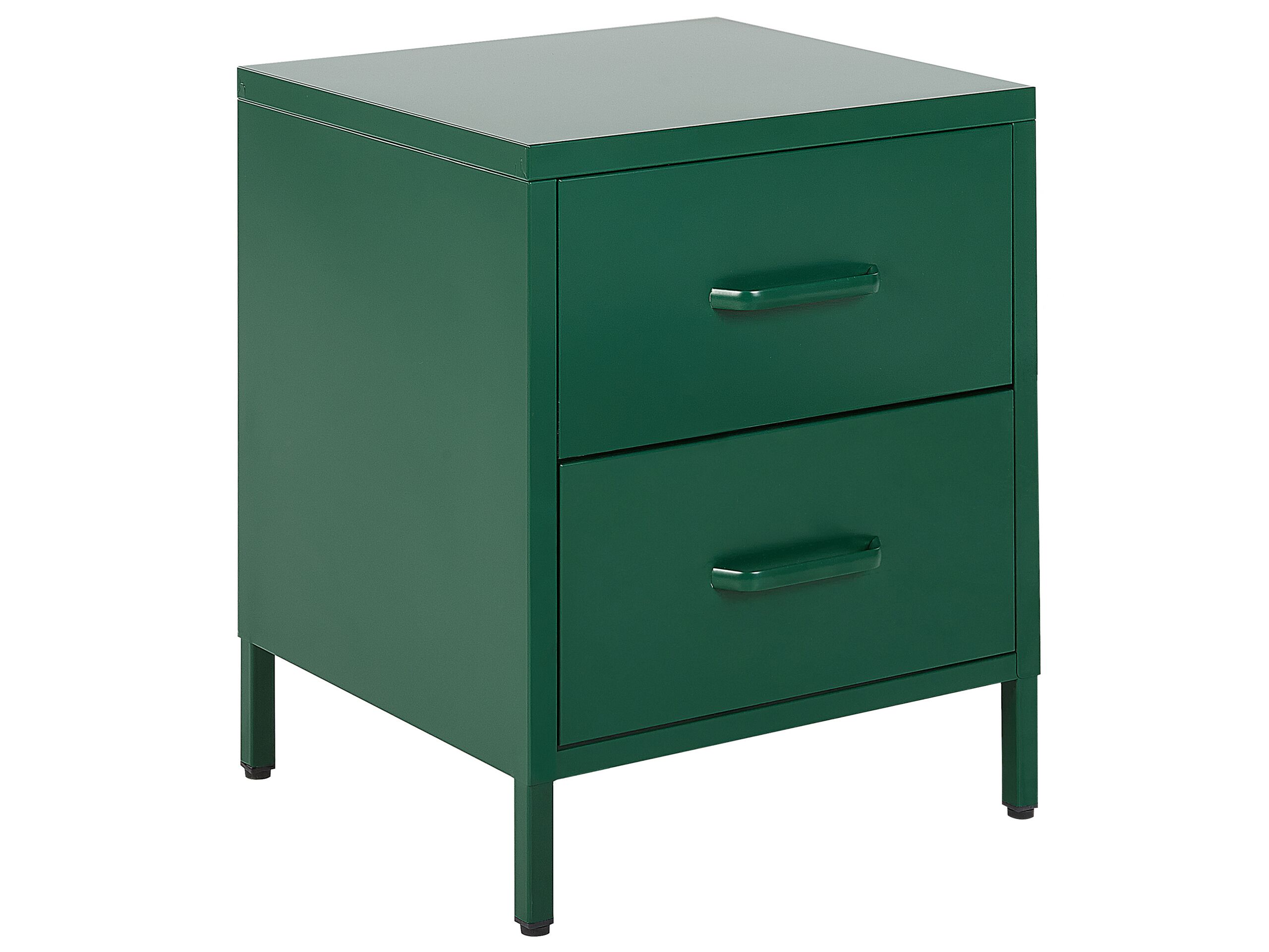 Bedside Table - CREWE 2 Drawer Nightstand Green 43cm - Gemini Interiors