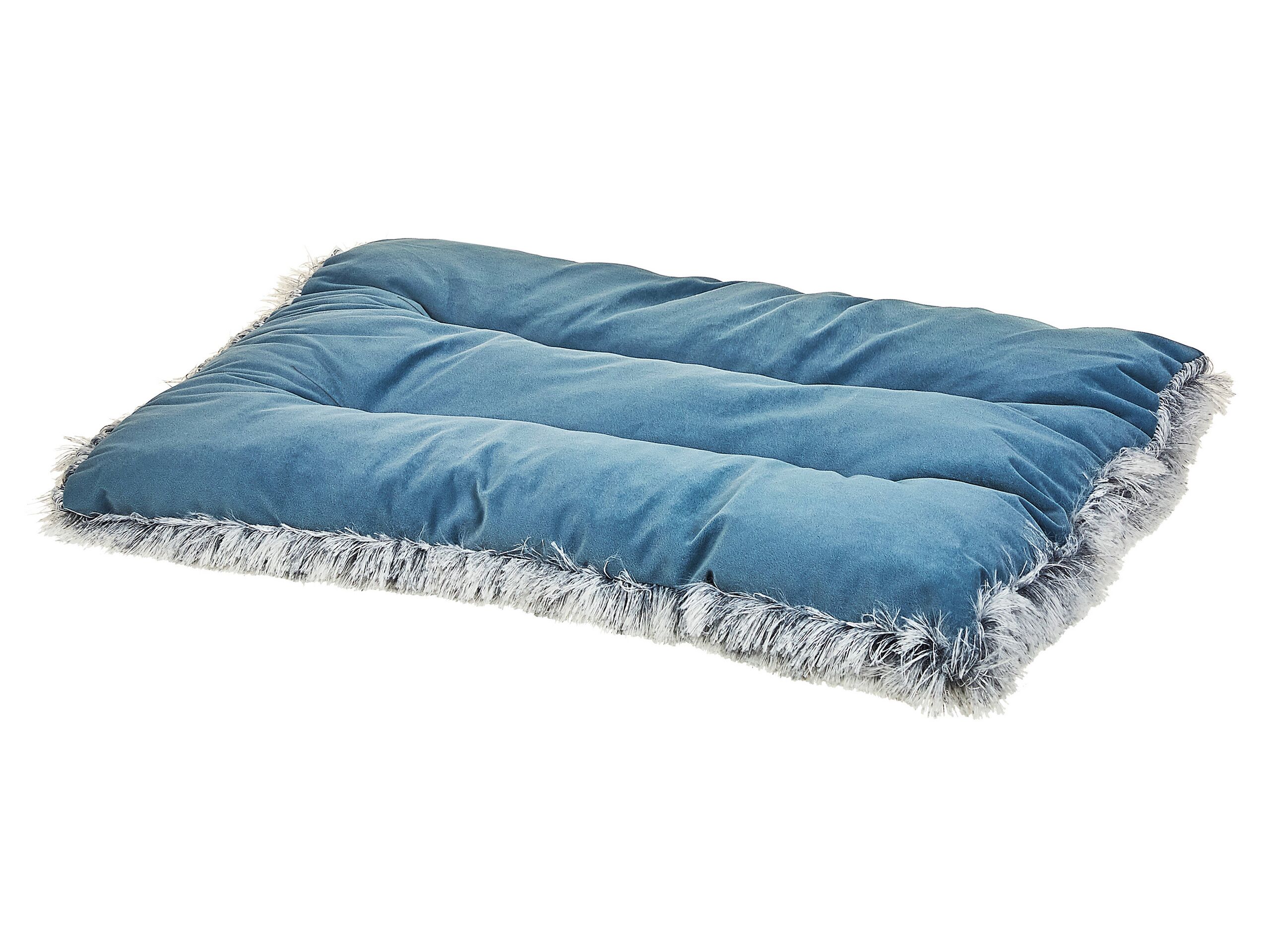 Velvet Dog Bed 60 x 45 cm Blue ERGANI - Gemini Interiors
