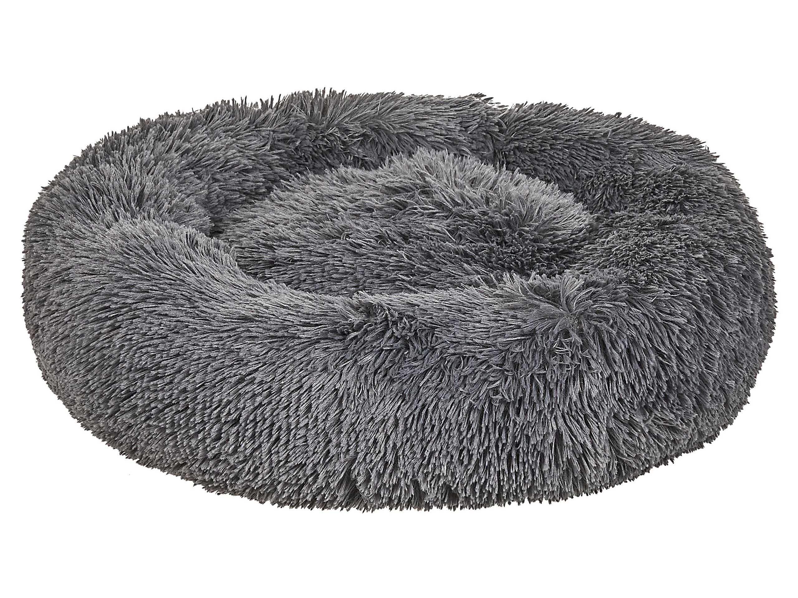 Faux Fur Pet Bed Ã ̧ 60 cm Dark Grey KULU - Gemini Interiors