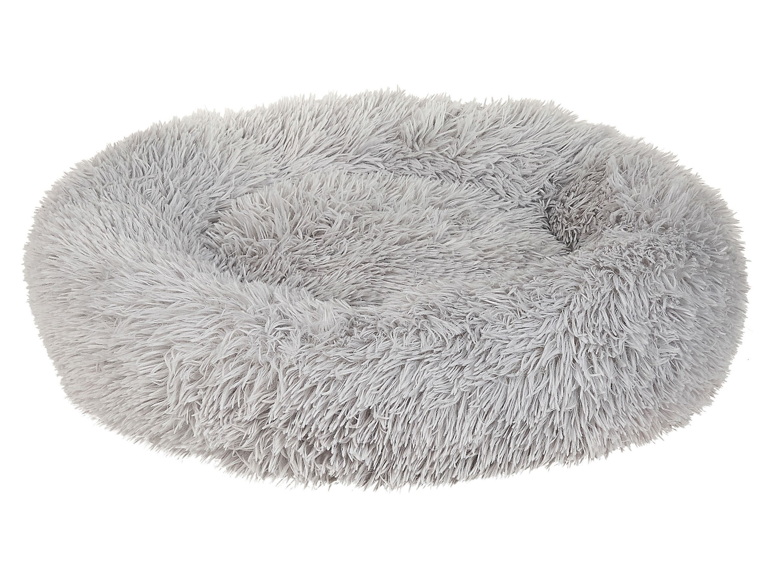 Faux Fur Pet Bed Ã ̧ 60 cm Light Grey KULU - Gemini Interiors