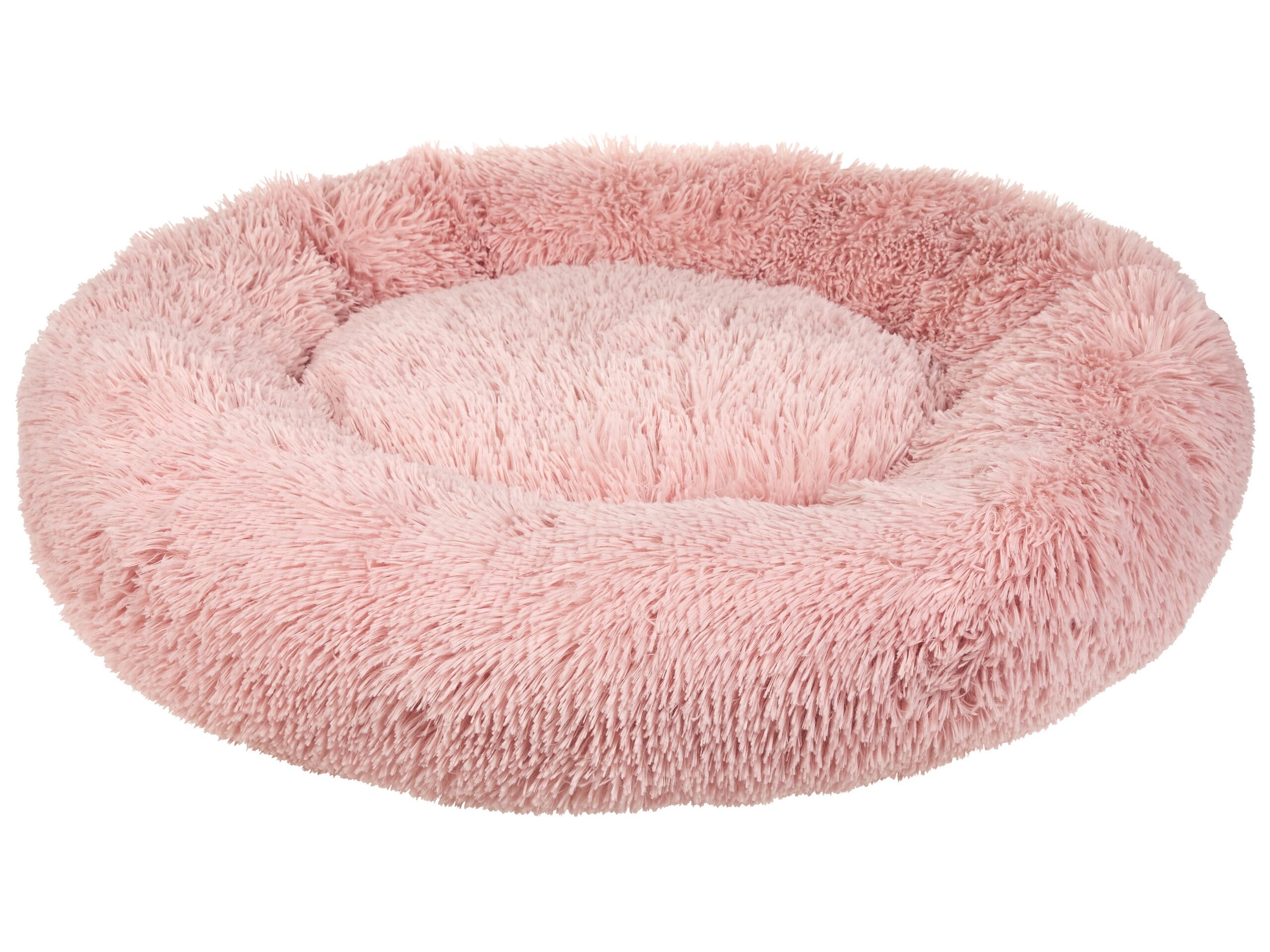 Faux Fur Pet Bed Ã ̧ 80 cm Pink KULU - Gemini Interiors