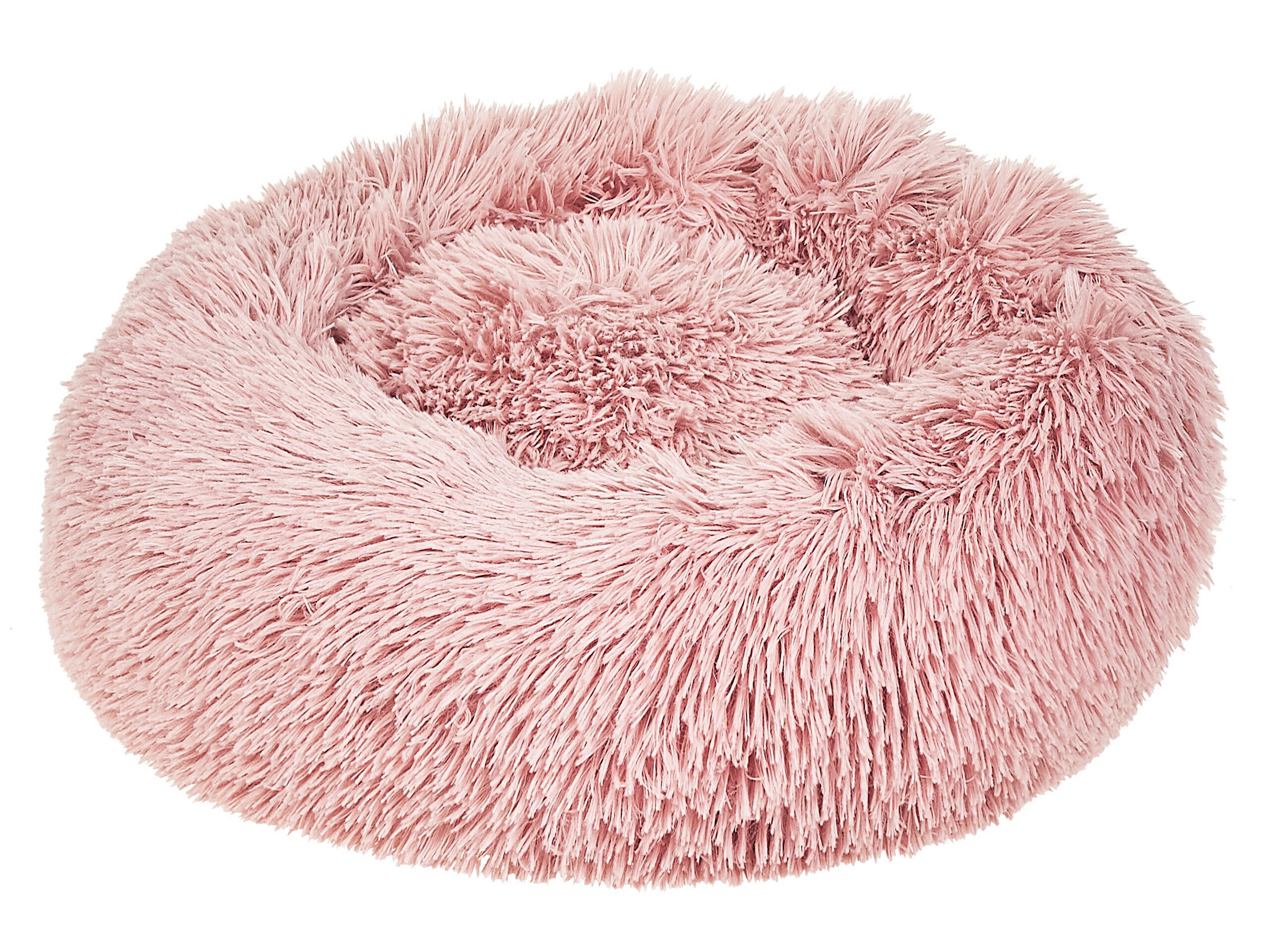 Faux Fur Pet Bed Ã ̧ 50 cm Pink KULU - Gemini Interiors
