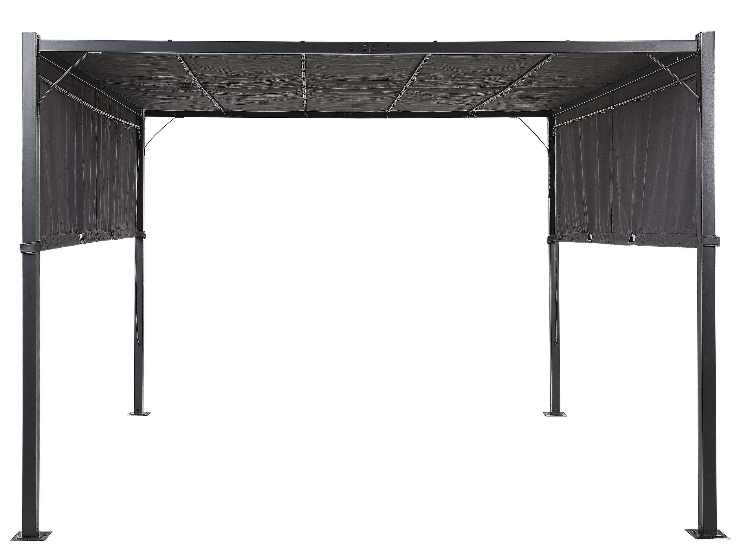Pergola with LED Lights 310 x 310 cm Dark Grey PARGA - Gemini Interiors