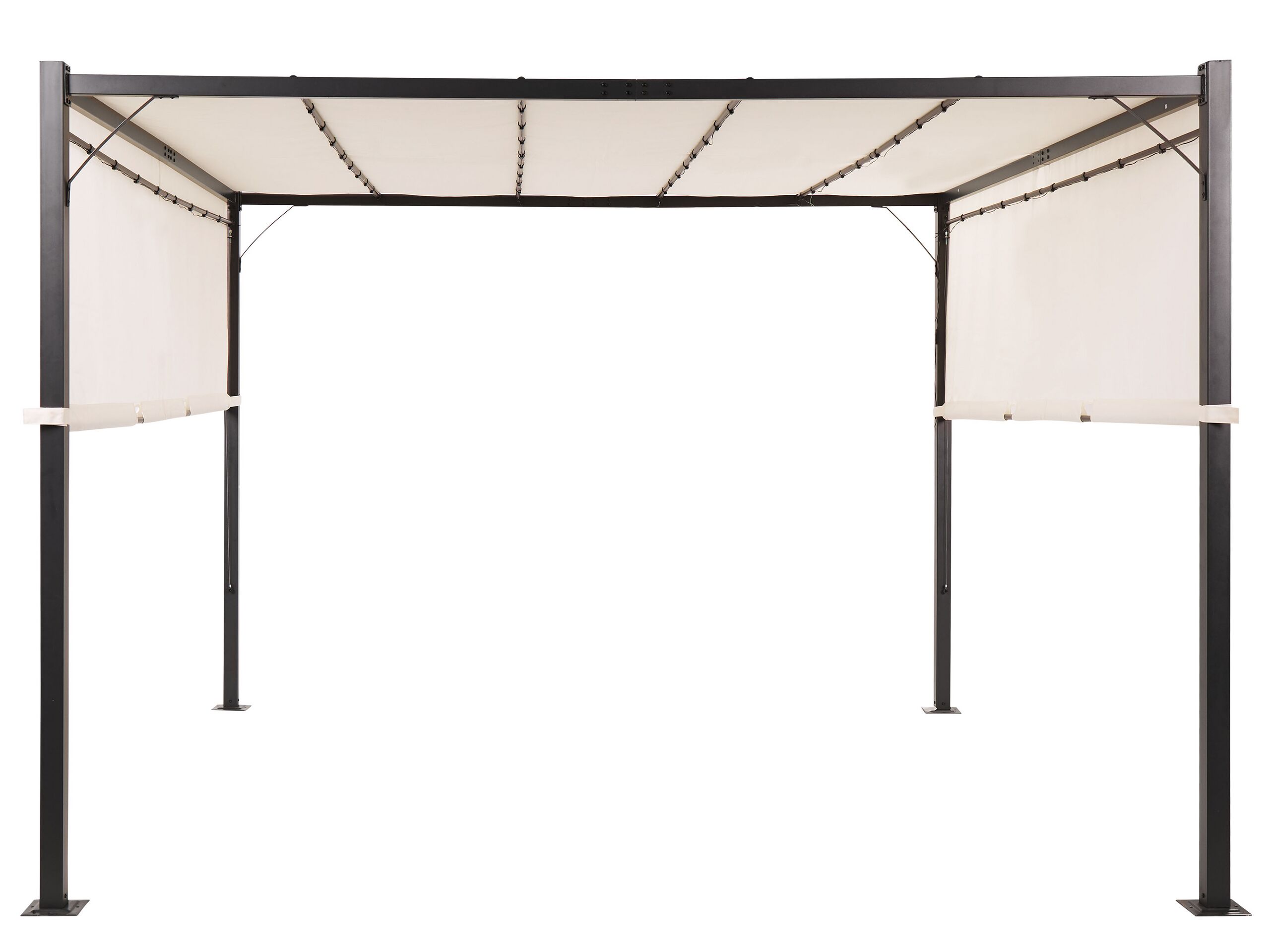 Pergola with LED Lights 310 x 310 cm Beige PARGA - Gemini Interiors