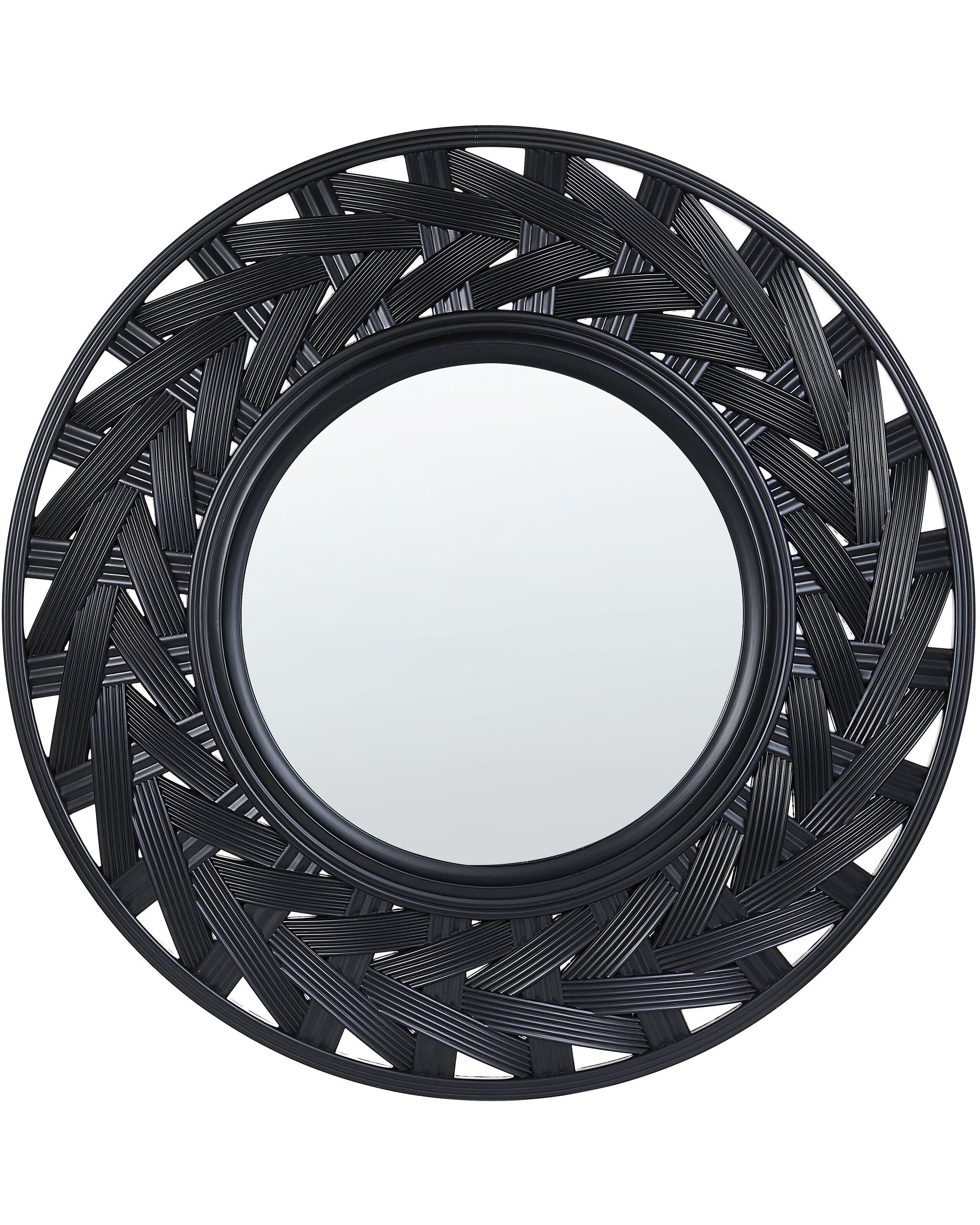 Round Wall Mirror 60cm Black - Gemini Interiors