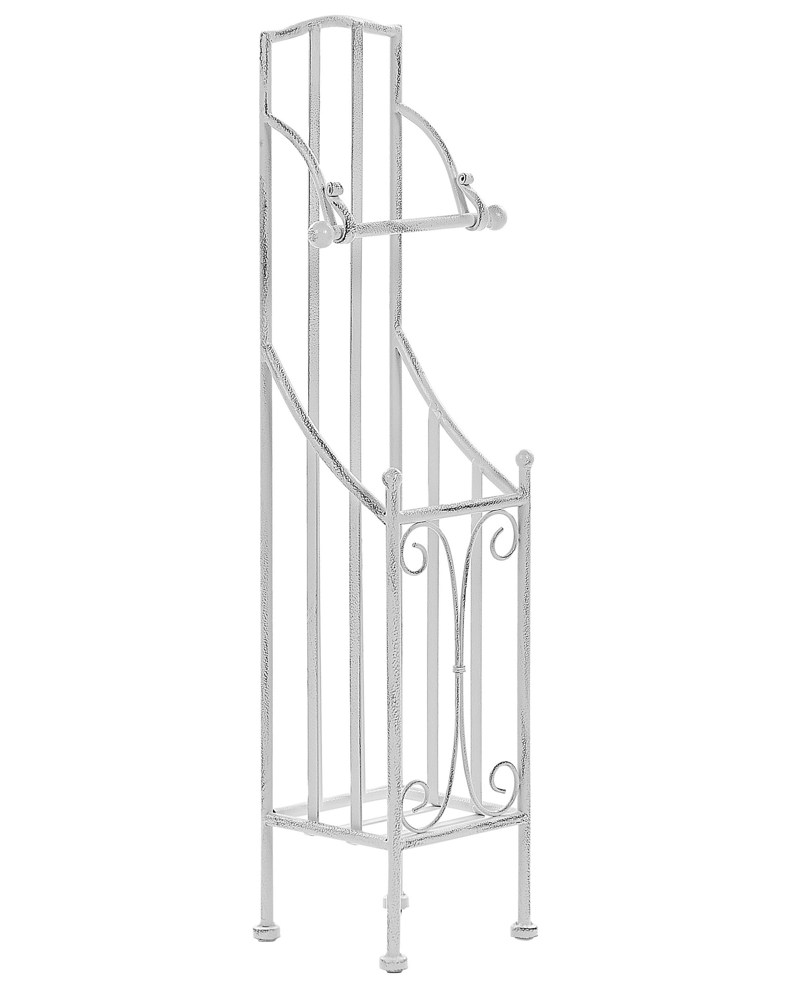 Freestanding Metal Toilet Paper Holder White BRISA - Gemini Interiors