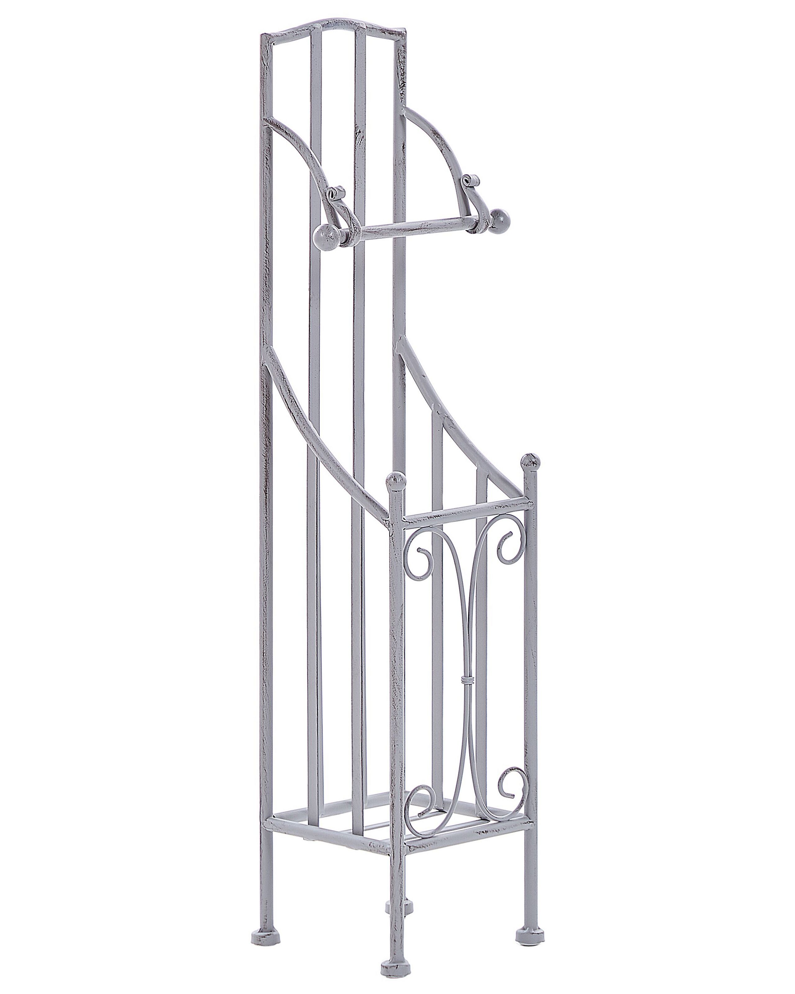 Freestanding Metal Toilet Paper Holder Grey BRISA - Gemini Interiors