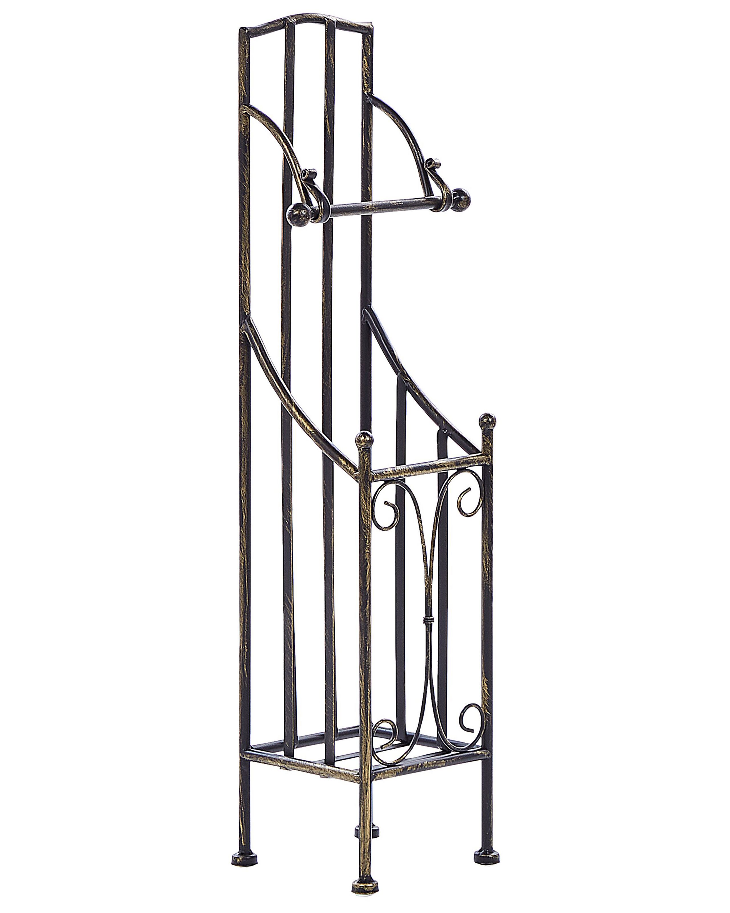 Freestanding Metal Toilet Paper Holder Black BRISA - Gemini Interiors