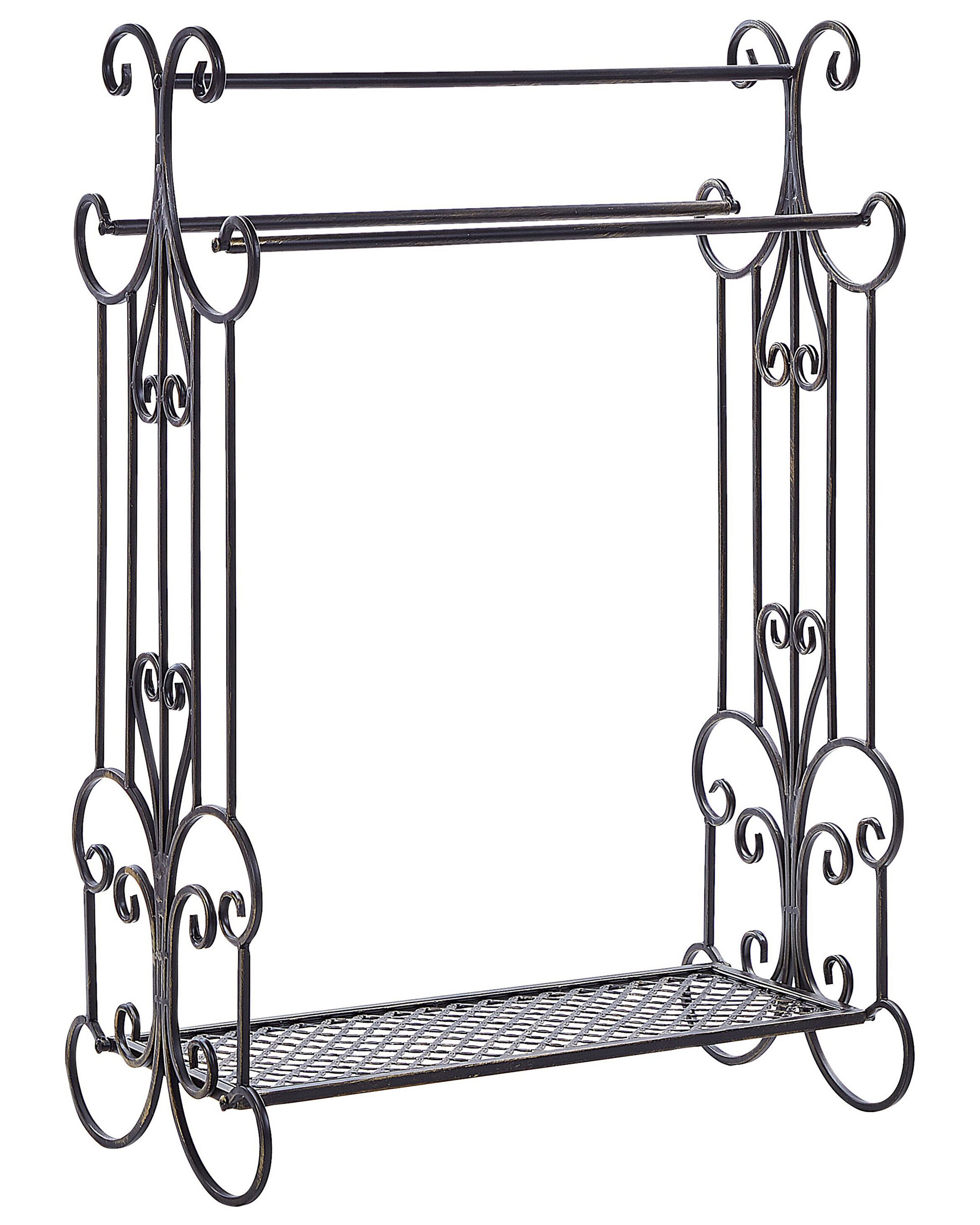 Towel Stand 60 x 90 cm Black GLADIS - Gemini Interiors