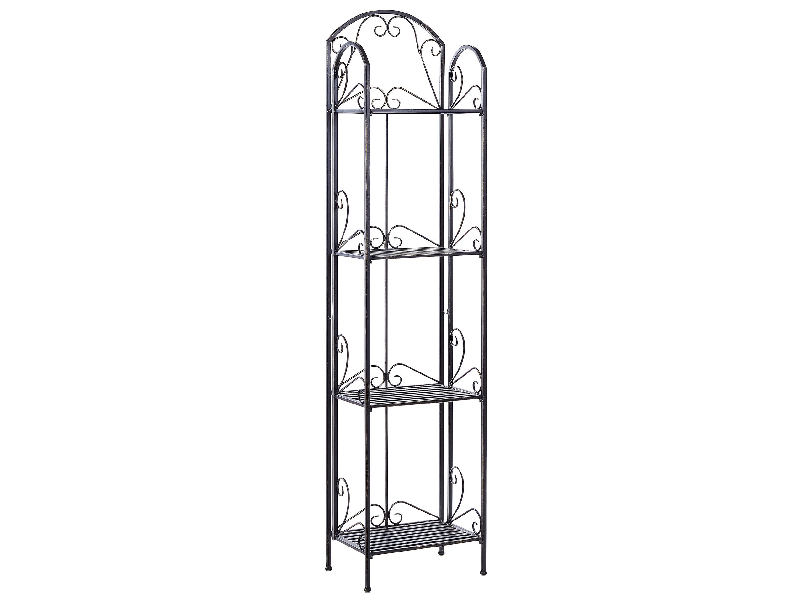 4 Tier Metal Bathroom Shelves Black VALDIVIA - Gemini Interiors