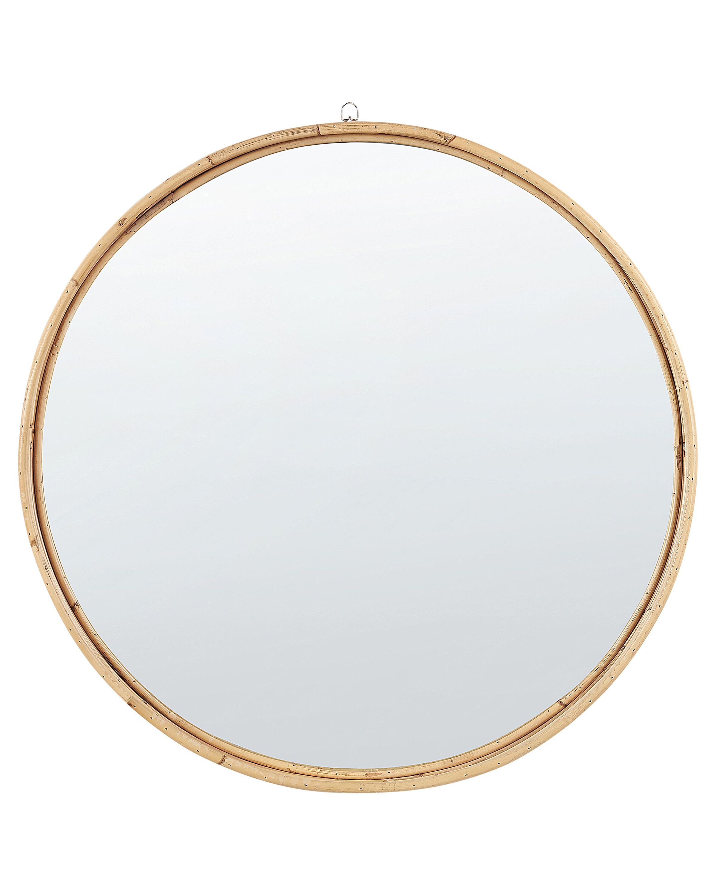 Rattan Round Wall Mirror 60cm Natural - Gemini Interiors
