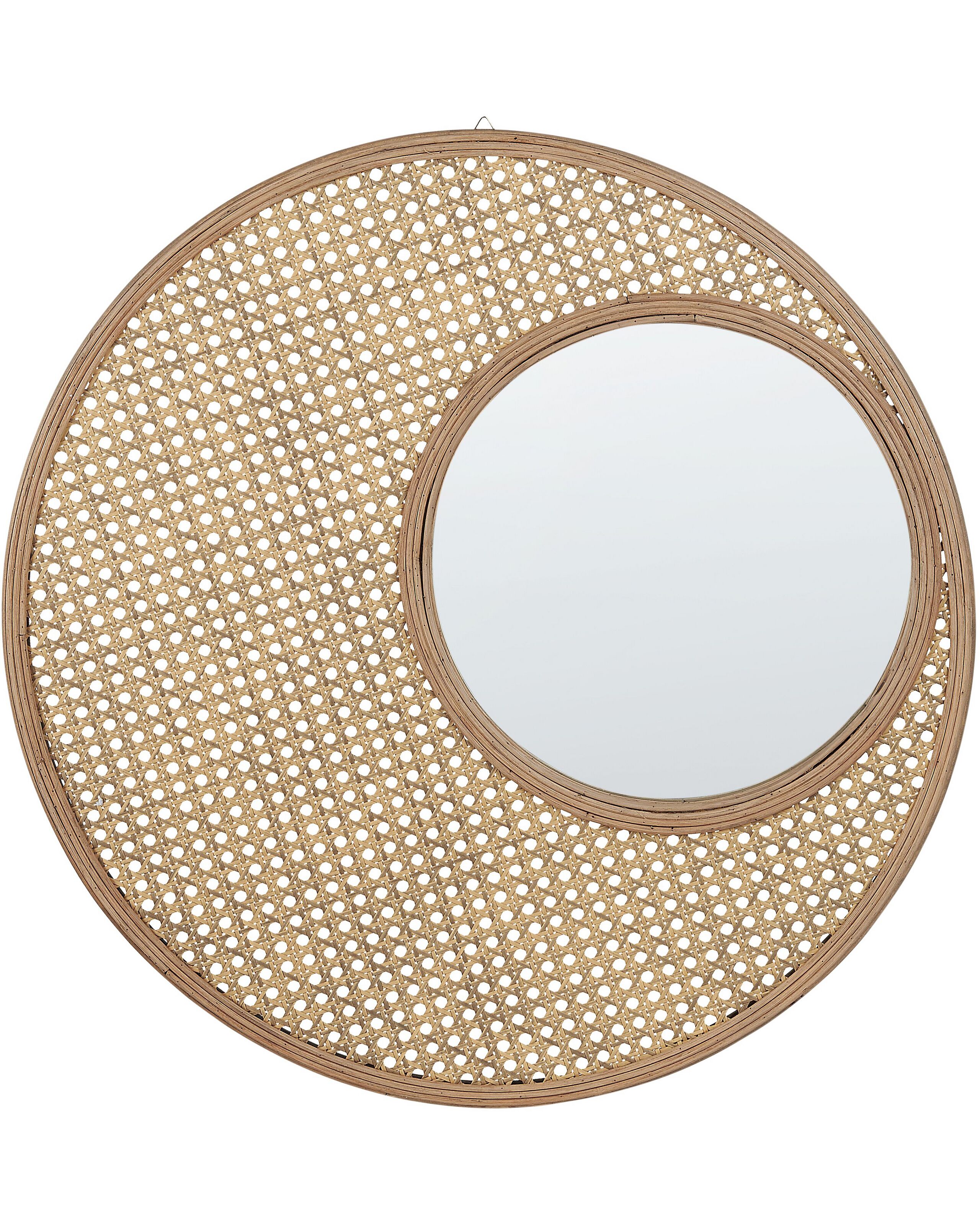 Rattan Round Wall Mirror 60cm Natural - Gemini Interiors