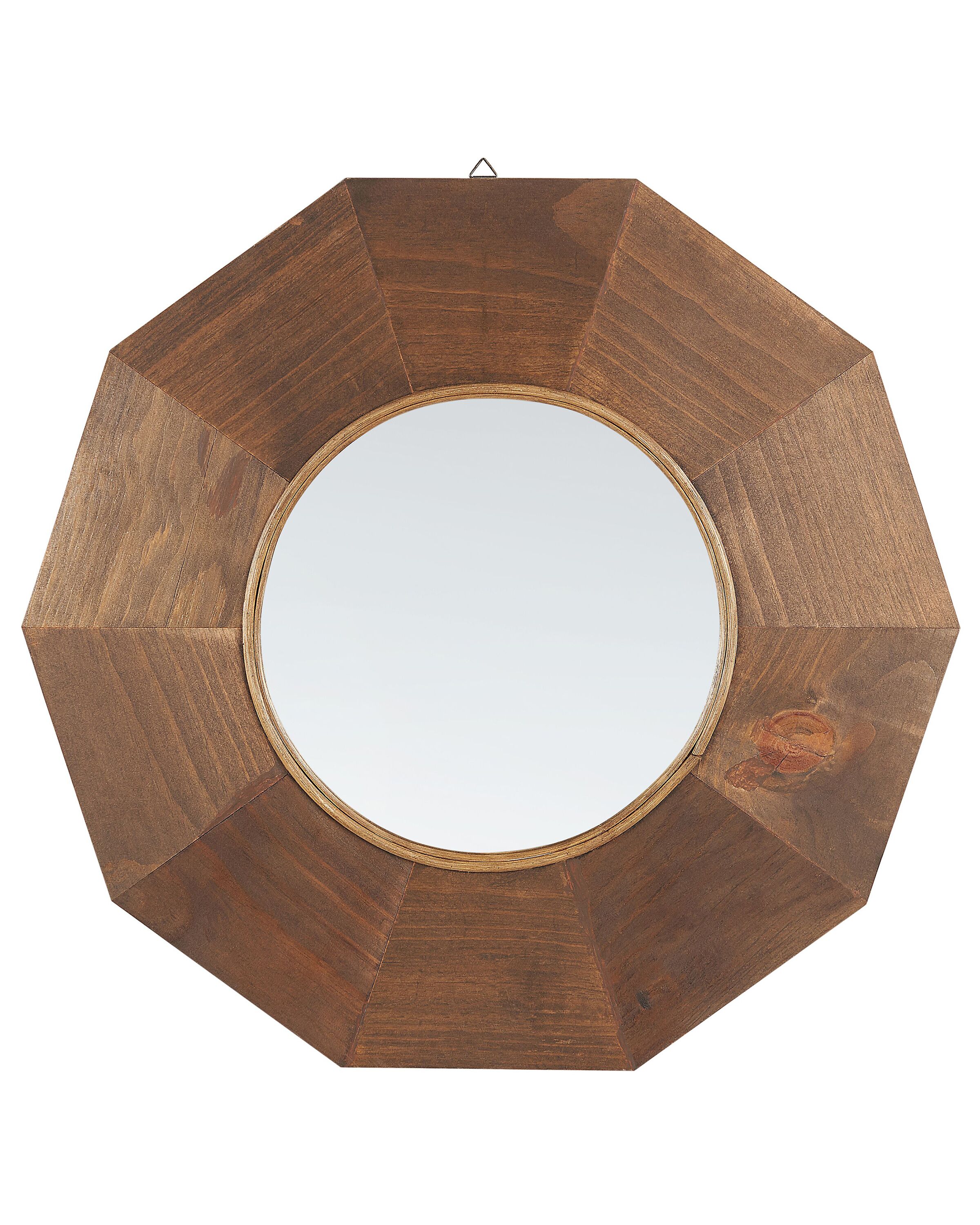 Wooden Wall Mirror 60x60cm Brown - Gemini Interiors