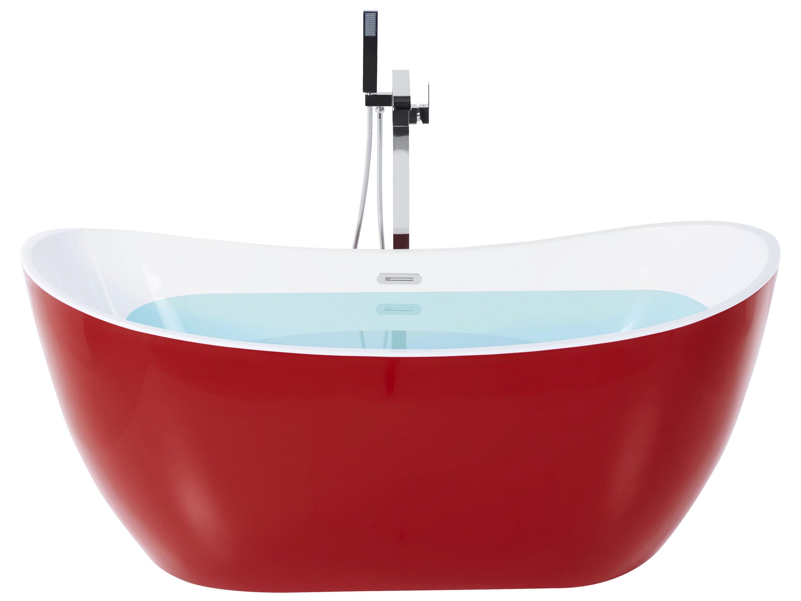 Freestanding Bath 1600 x 760 mm Red ANTIGUA - Gemini Interiors