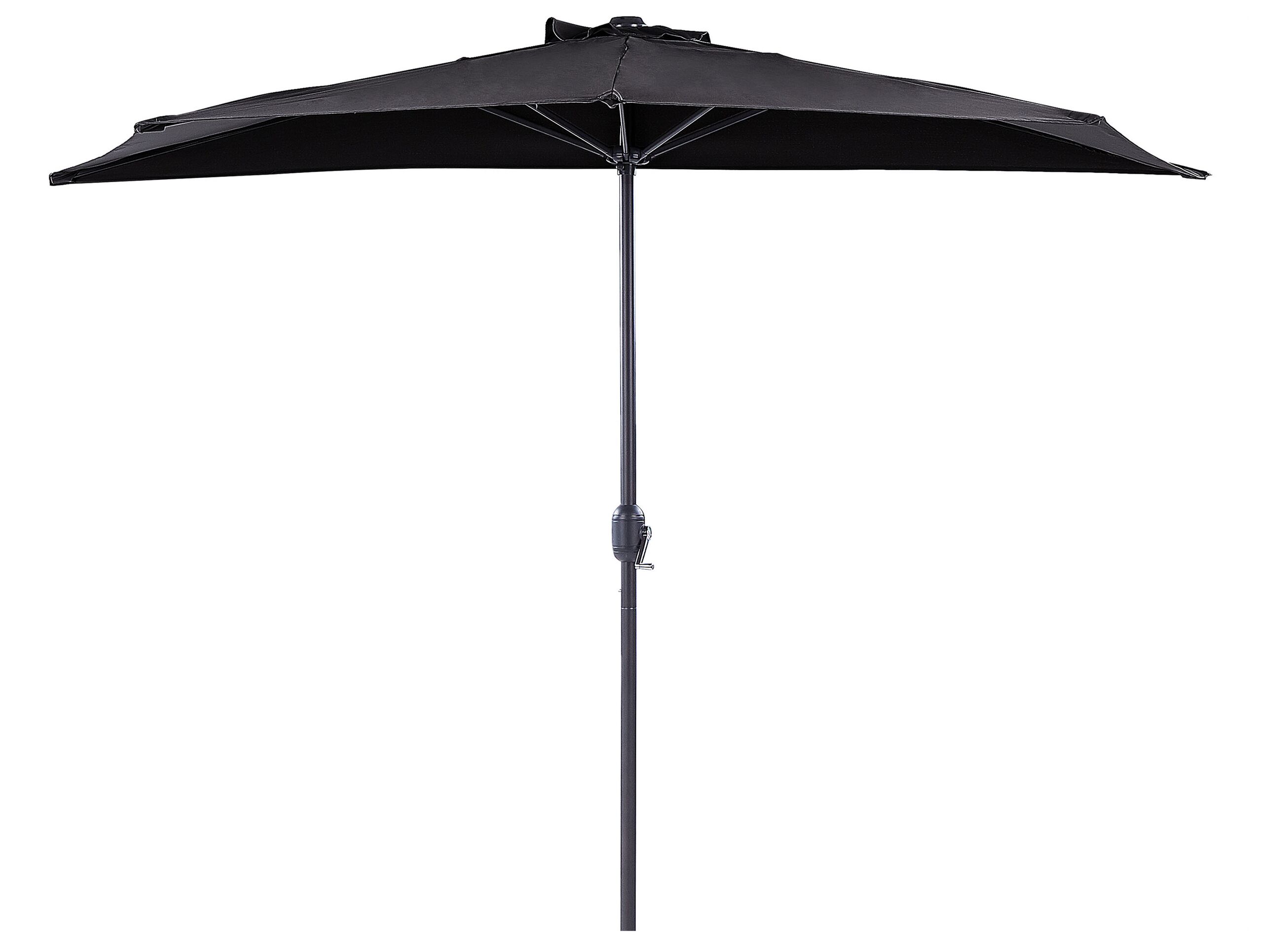 Half-Round Garden Parasol 2.7m Black GALATI - Gemini Interiors
