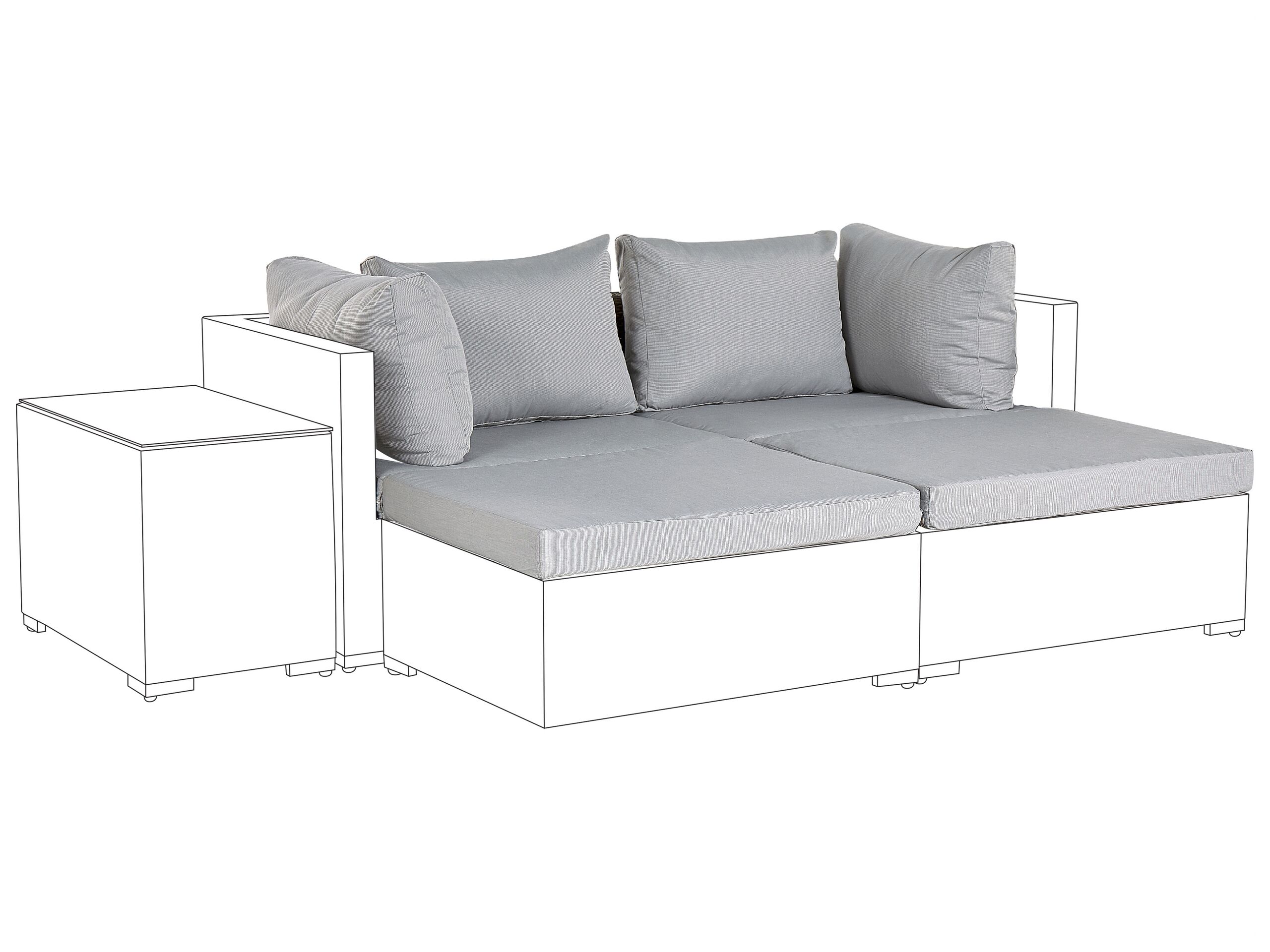 Outdoor Cushion Cover Set Grey NOTO - Gemini Interiors