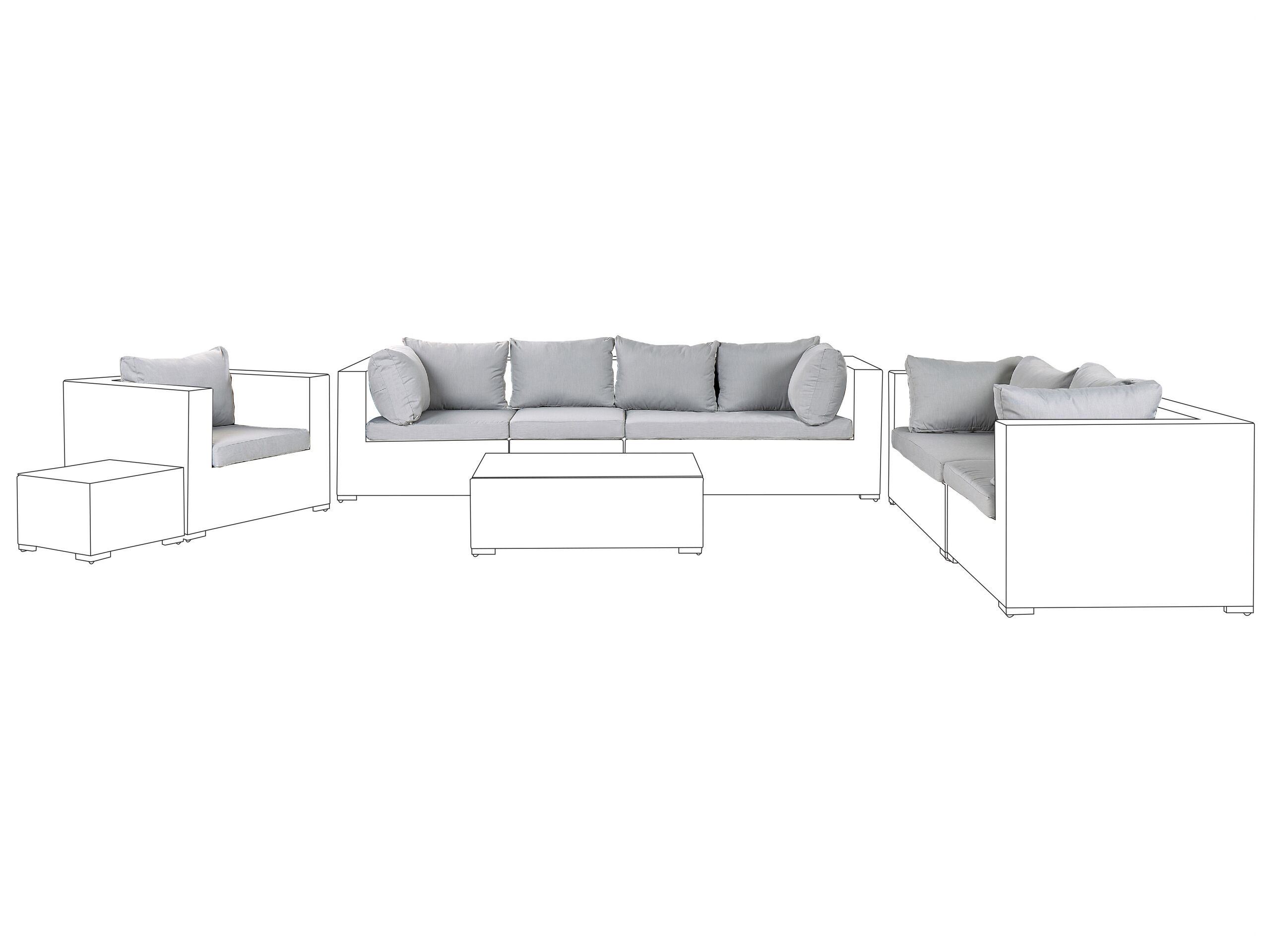 Outdoor Cushion Cover Set Grey MAESTRO II - Gemini Interiors