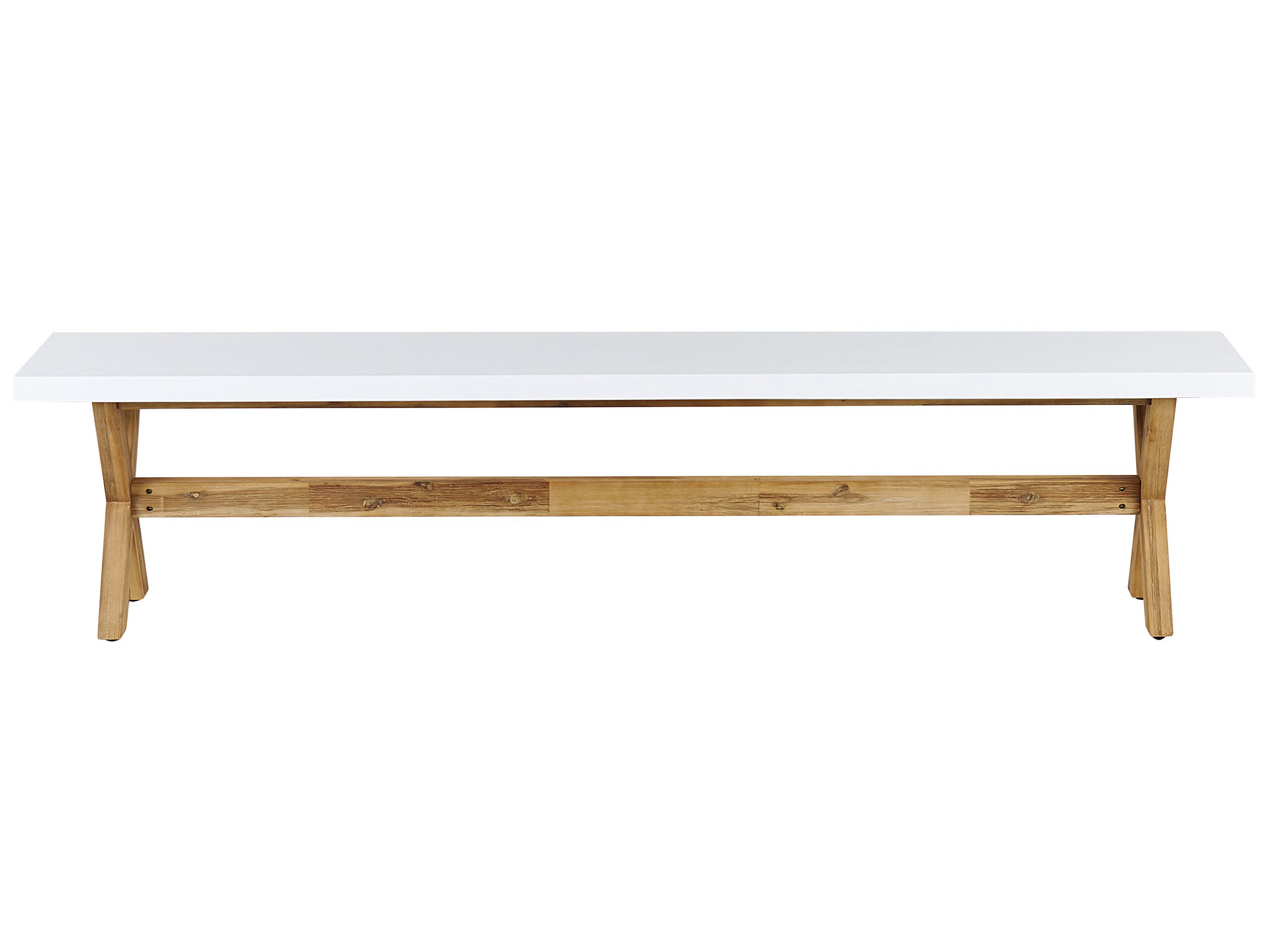 Concrete Outdoor Bench White OLBIA - Gemini Interiors