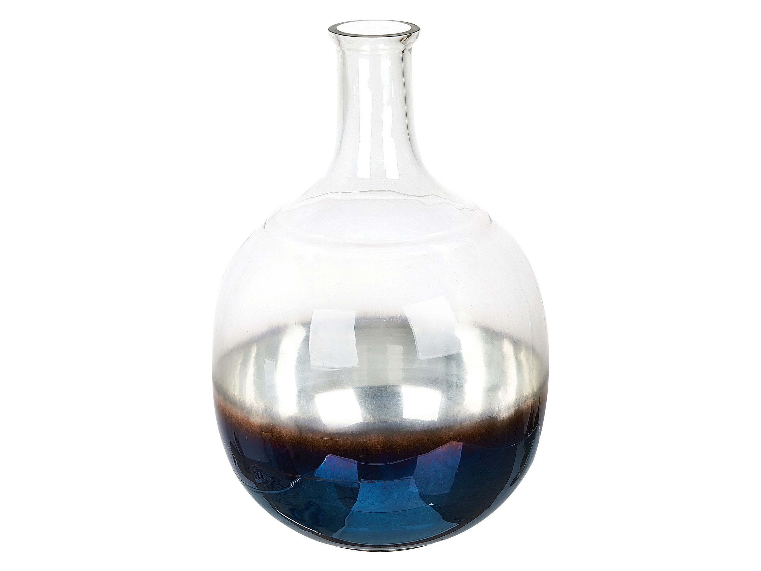 Glass Flower Vase 34 Multicolour Blue RAZALA - Gemini Interiors
