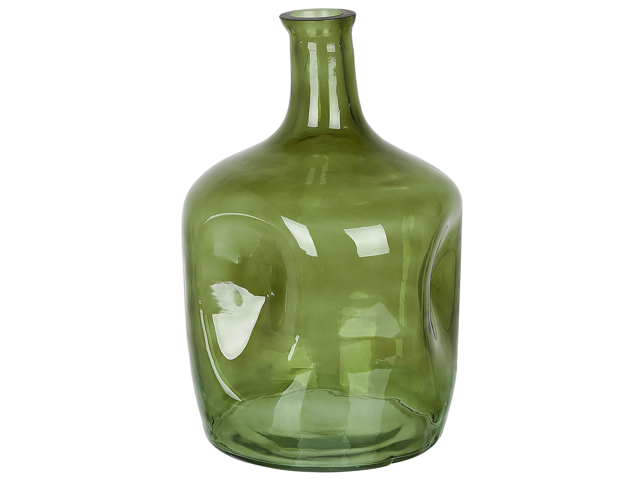 Glass Flower Vase 30 Green KERALA - Gemini Interiors