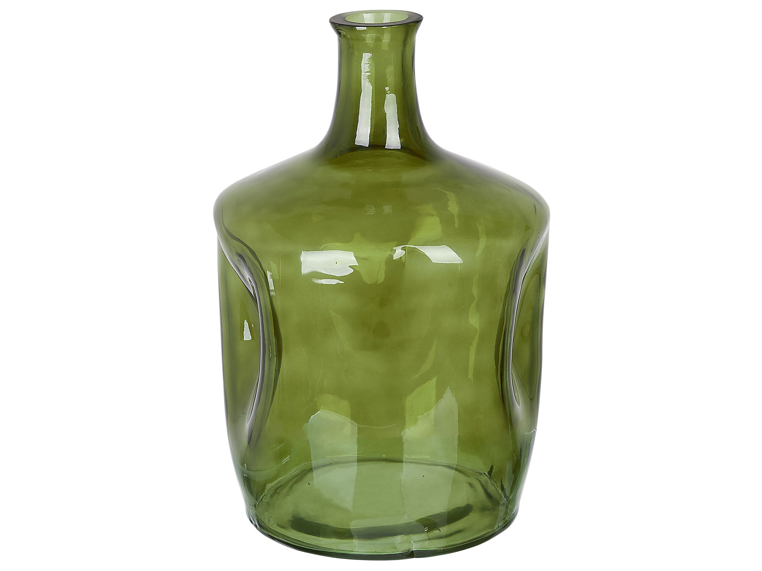 Glass Flower Vase 35 Green KERALA - Gemini Interiors