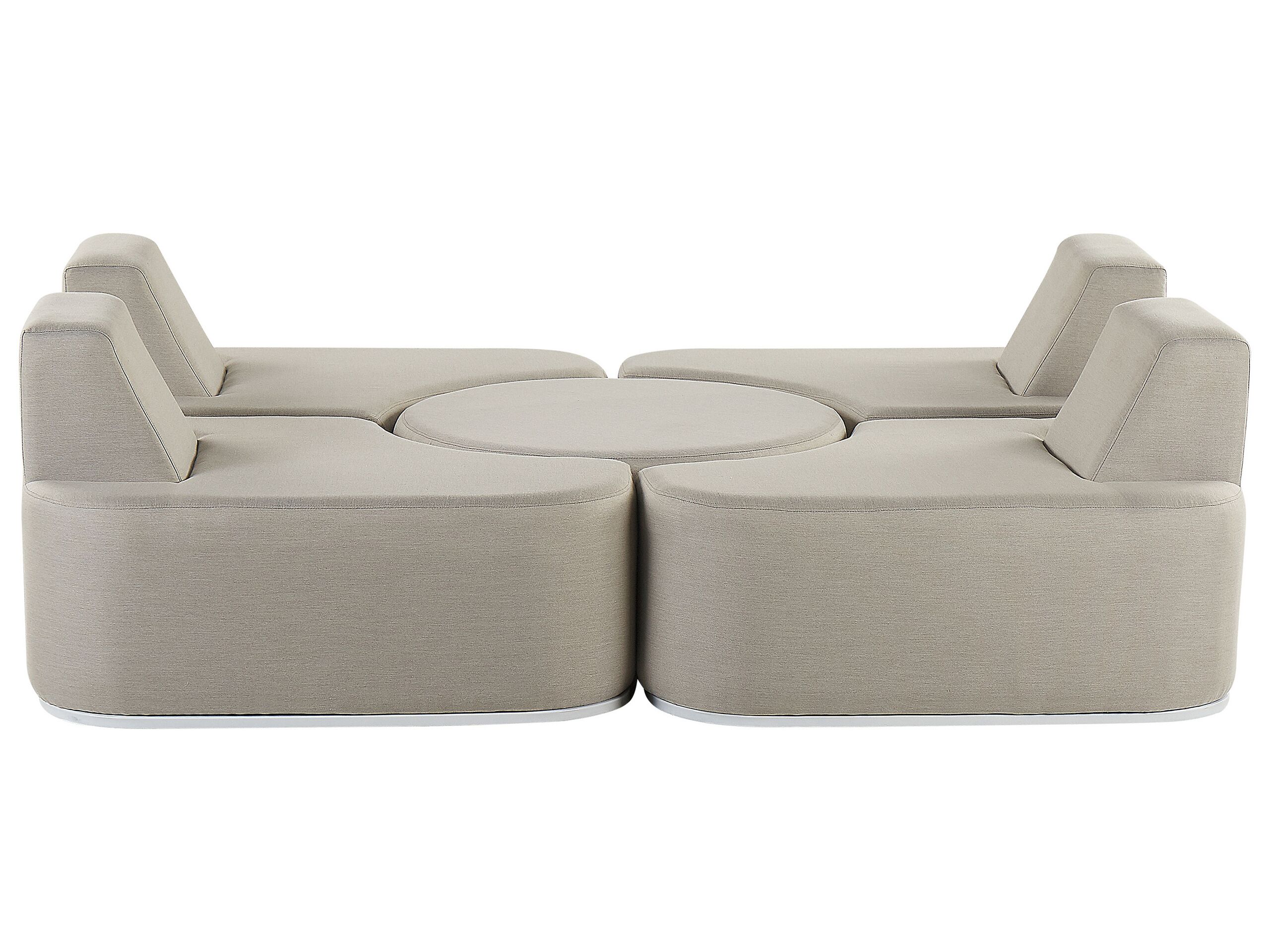 4 Seater Modular Garden Sofa Set Light Grey FABRO - Gemini Interiors