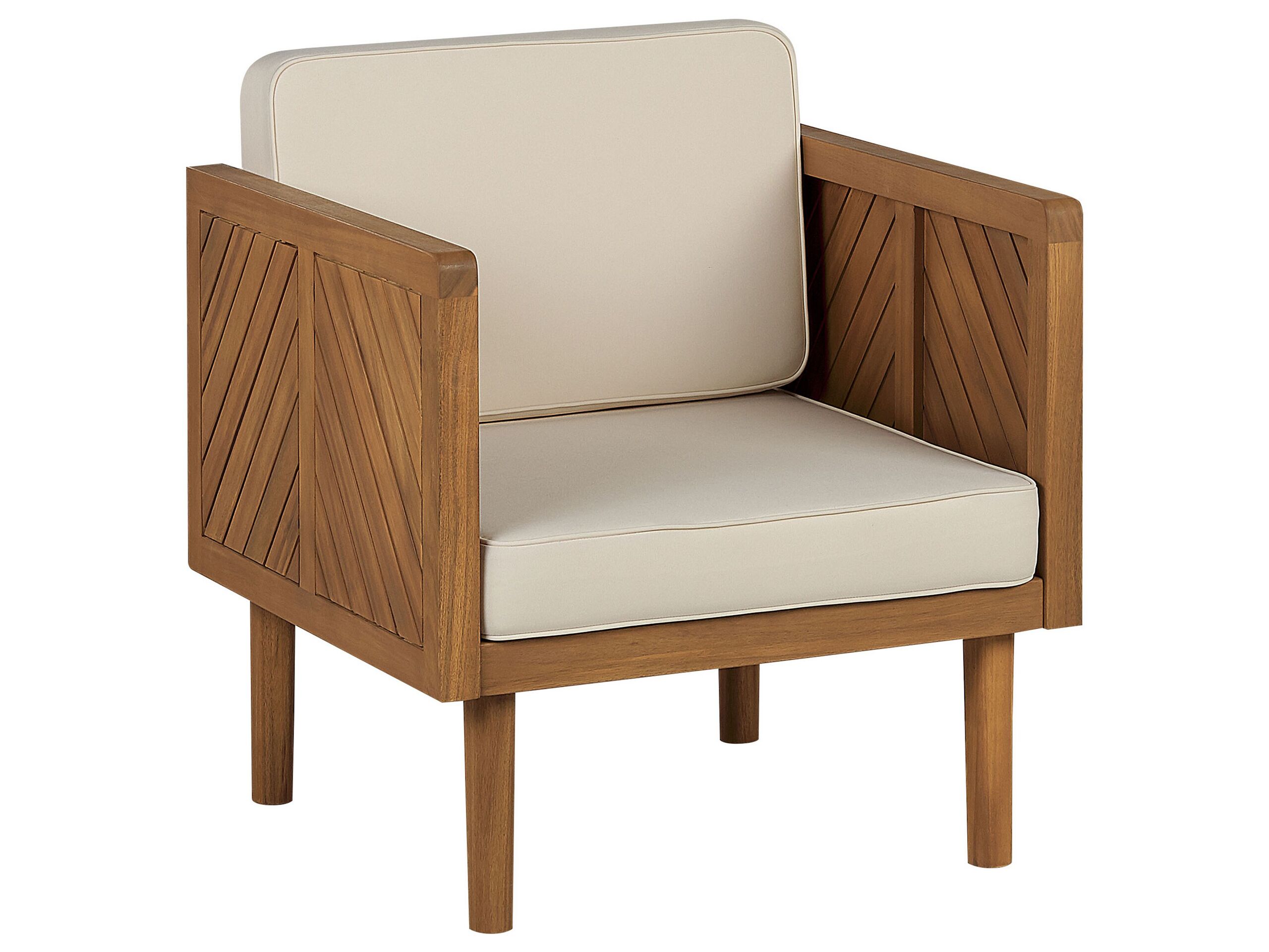 Acacia Wood Garden Armchair Light BARATTI - Gemini Interiors