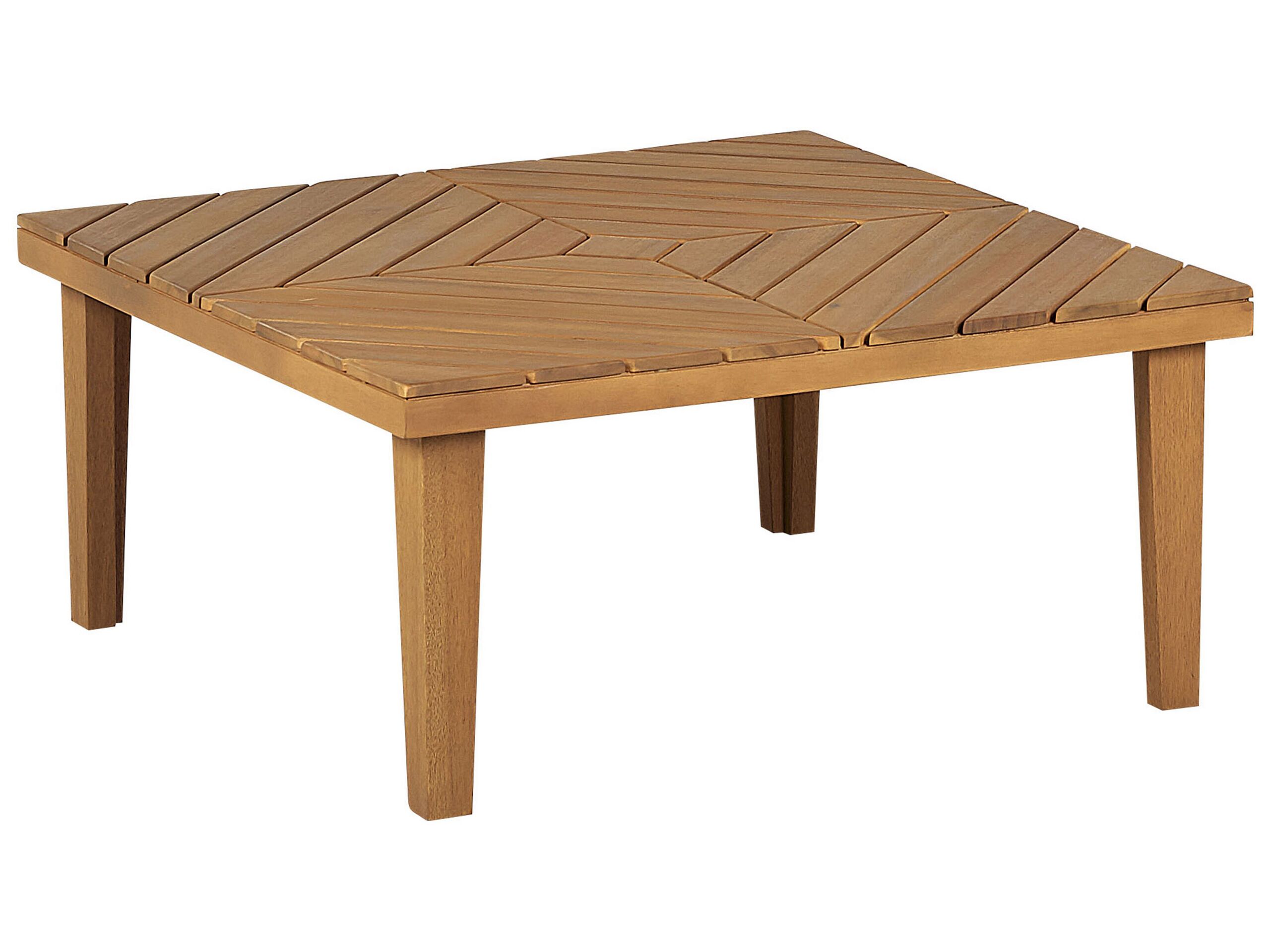 Acacia Wood Garden Coffee Table 70 x 70 cm Light BARATTI - Gemini Interiors