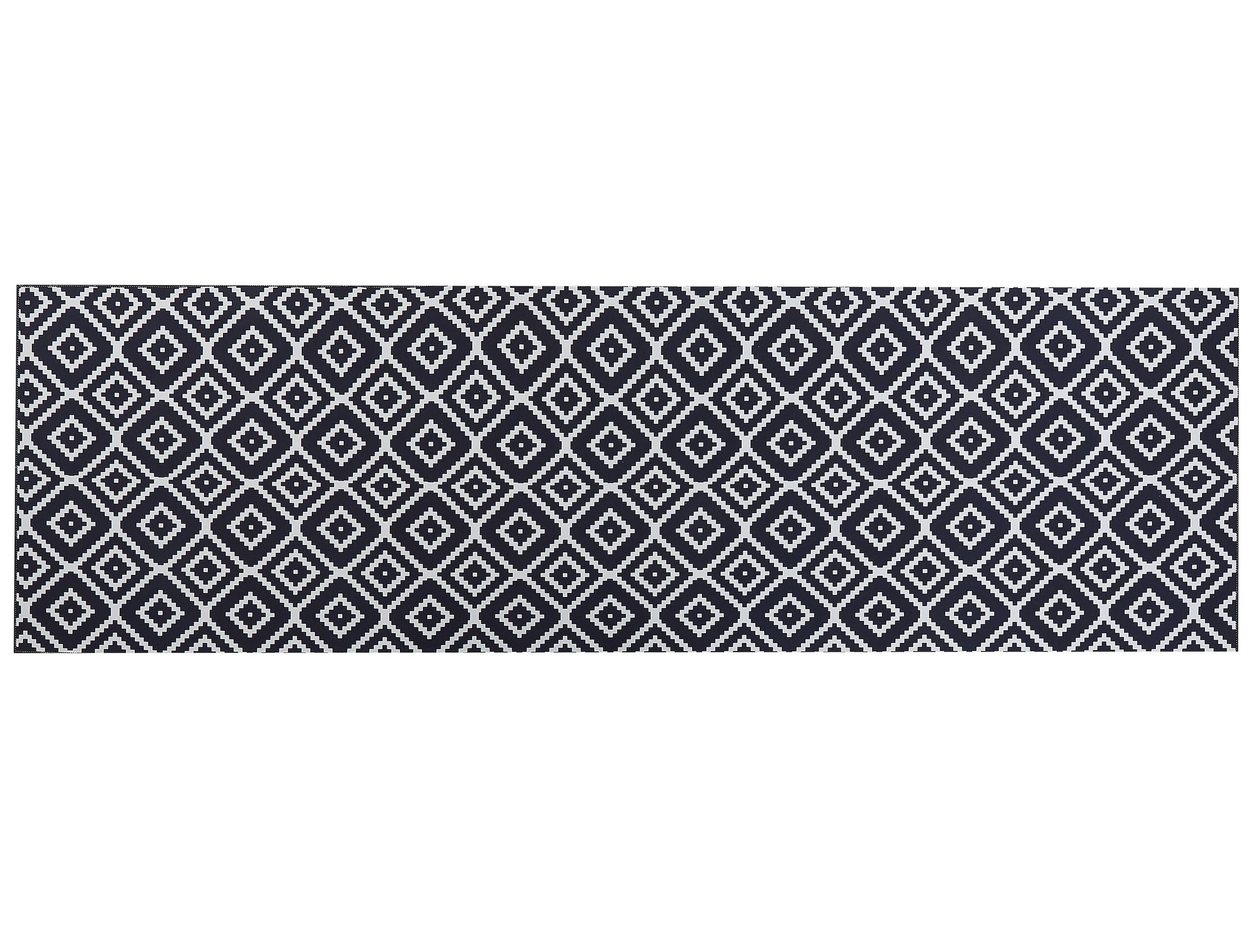 Runner Rug 60x200cm Black and White - Gemini Interiors